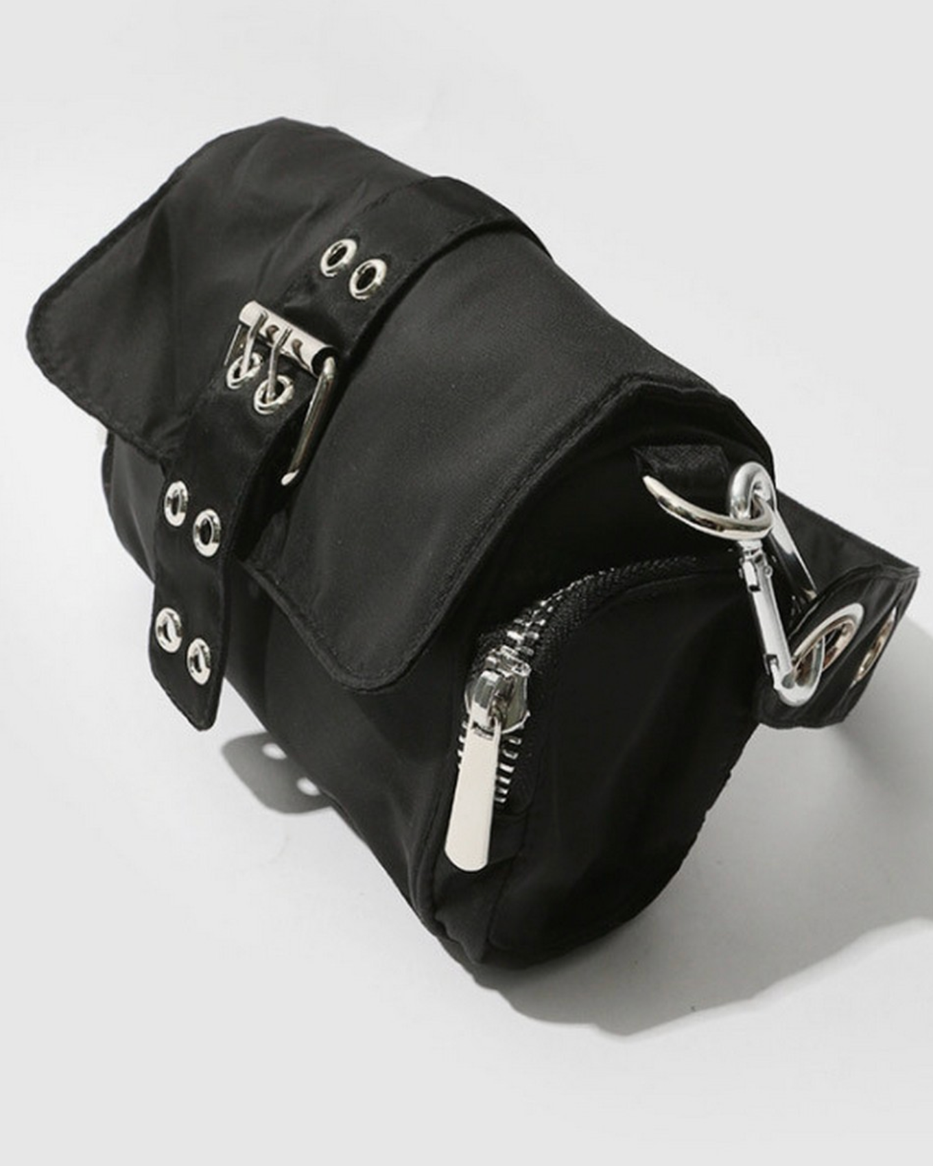 Nylon Grommet Shoulder Bag