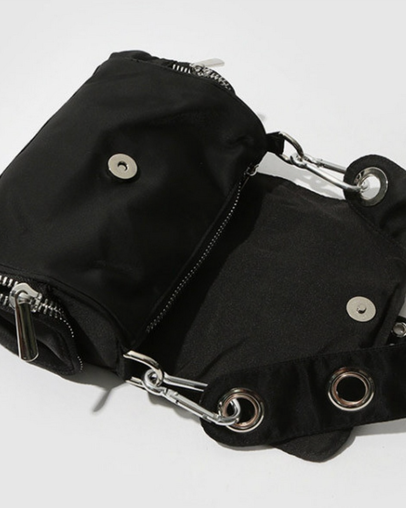 Nylon Grommet Shoulder Bag