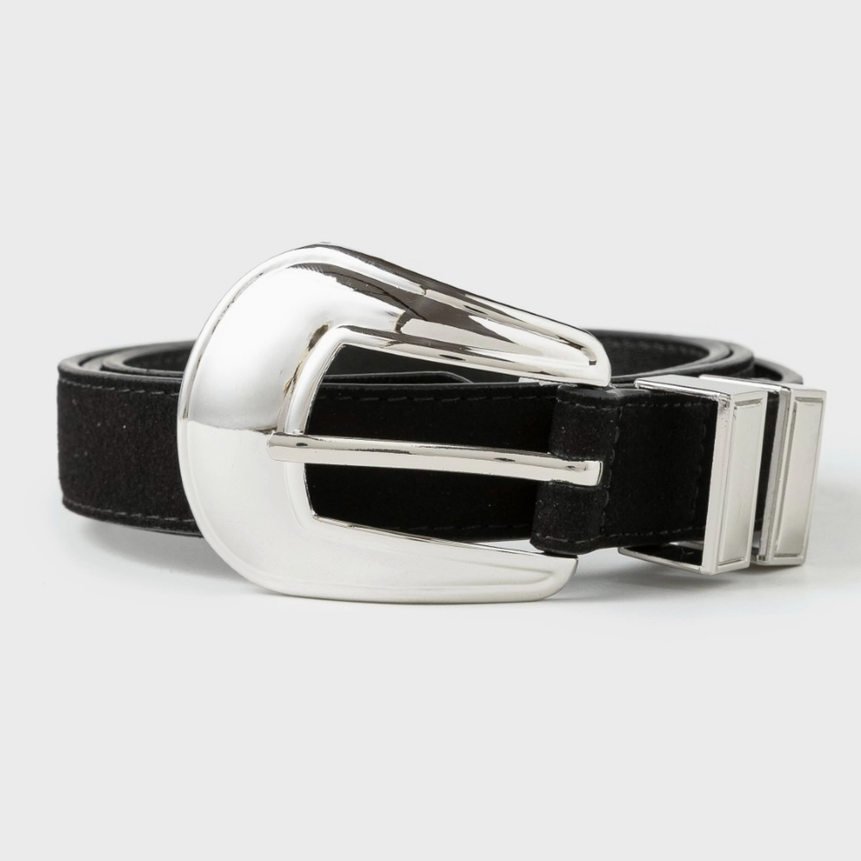 Western Silver Buckle Belt