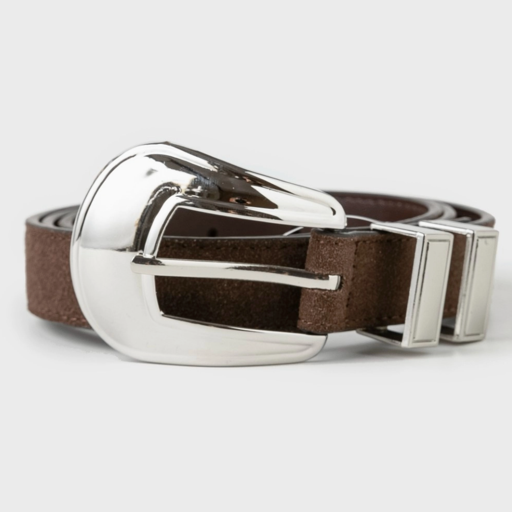 Western Silver Buckle Belt