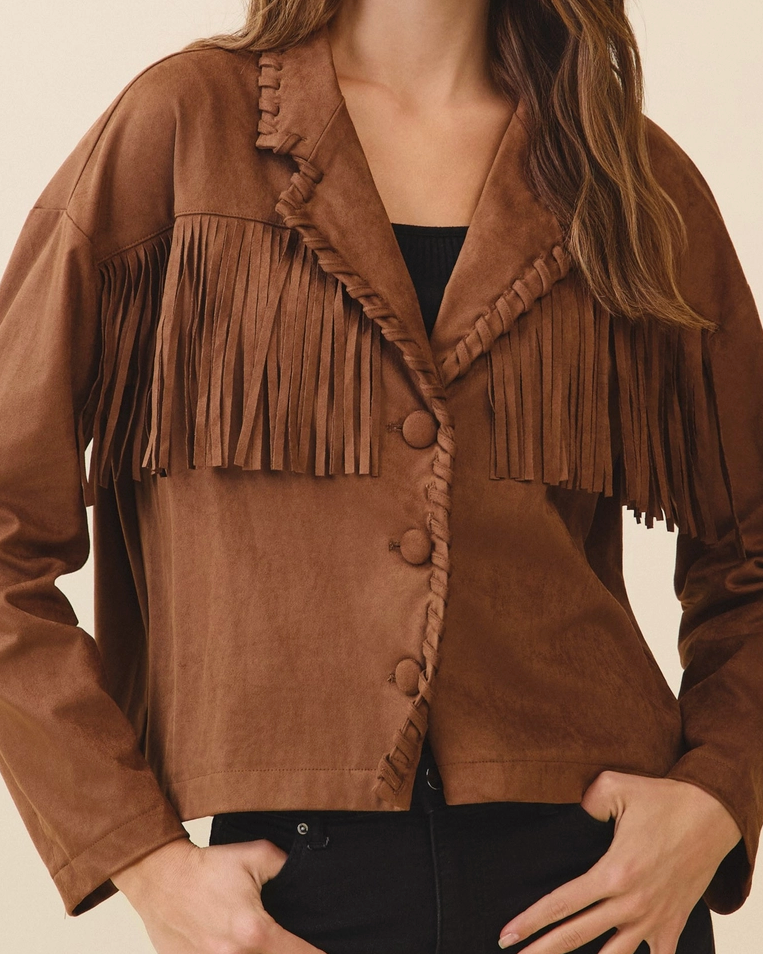 Suede Fringe Jacket
