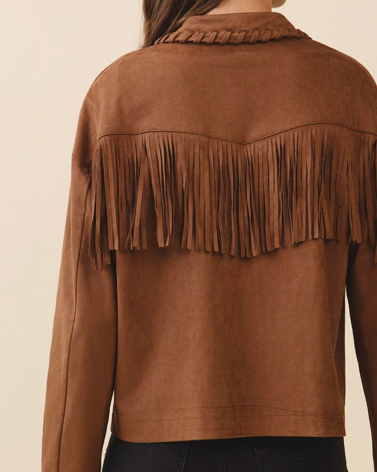Suede Fringe Jacket