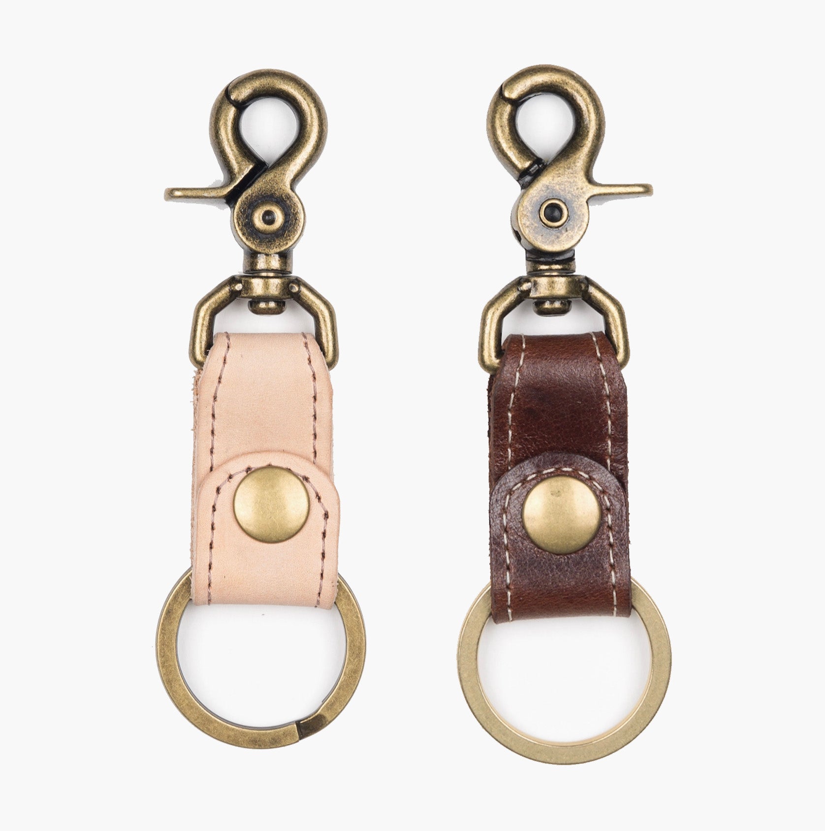 Leather Snap Clip Keychain