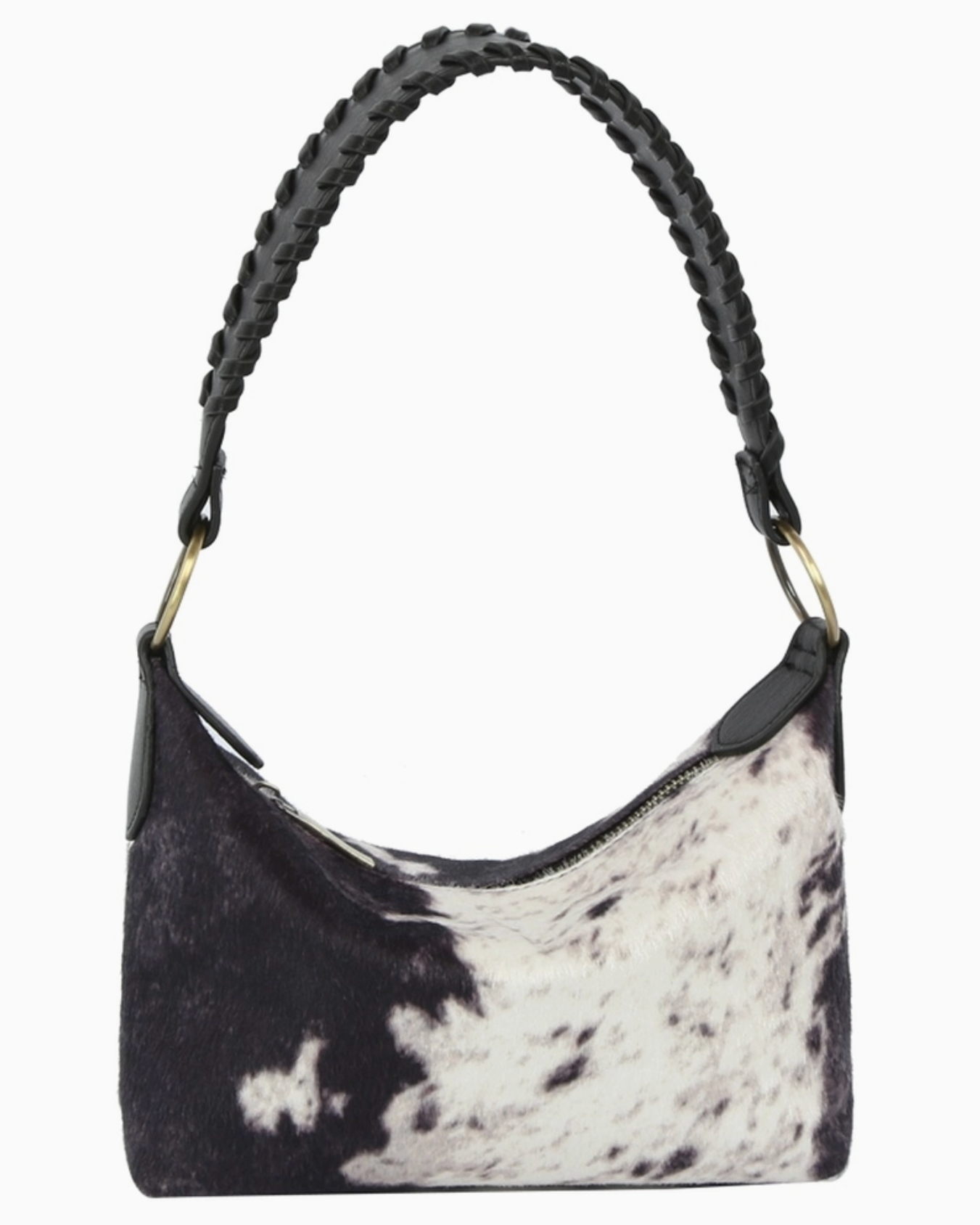 Calf Hair Whipstitch Shoulder Bag