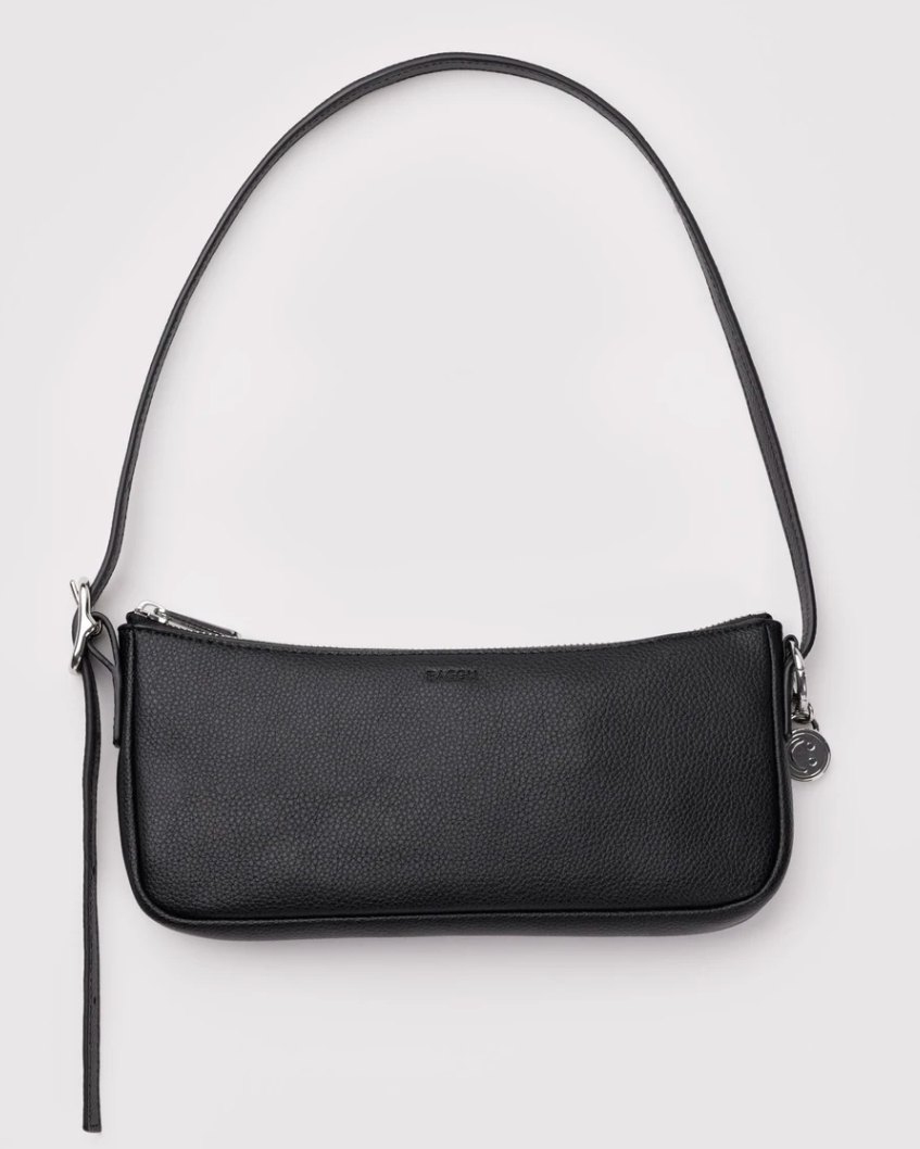 Recycled Leather Pochette - Black