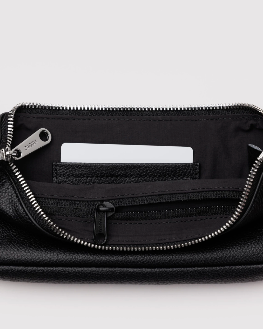 Recycled Leather Pochette - Black