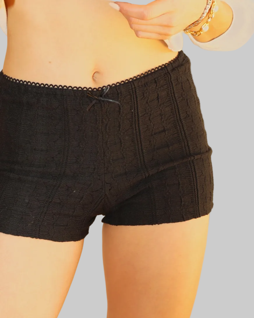Stretch Lace Knit Shorts