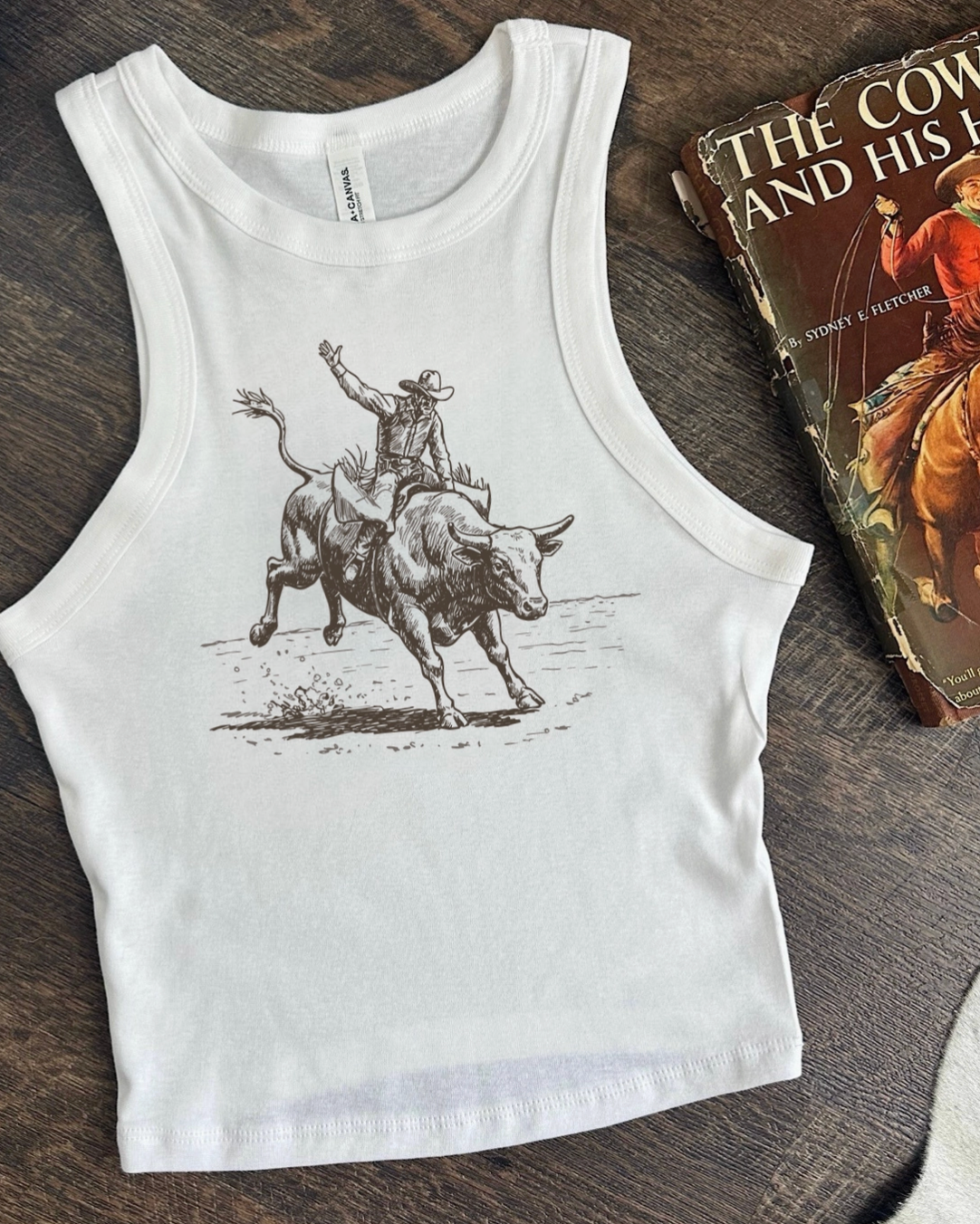 Cowboy Bull Crop Tank