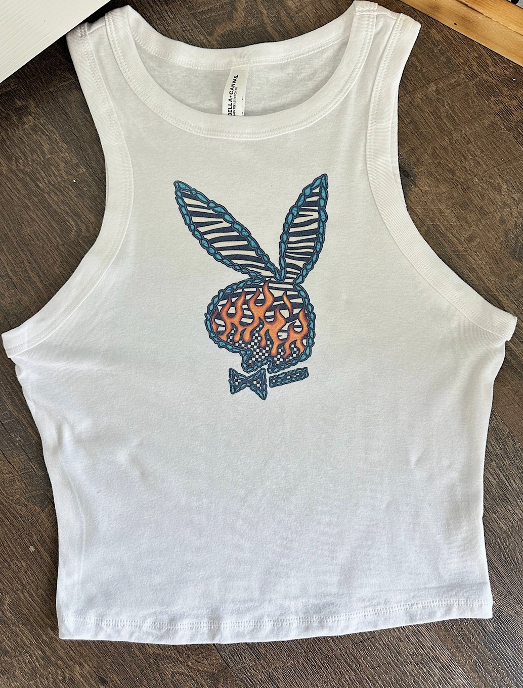Bunny Flame Crop Tank