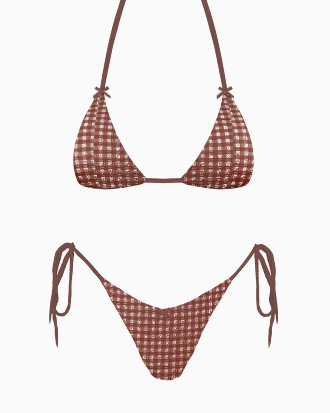 Gingham Bikini - Mocha