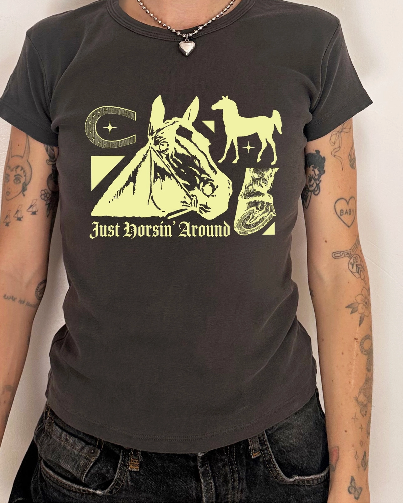Horsin’ Around Baby Tee