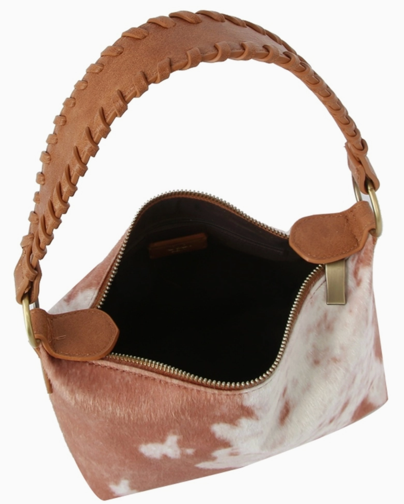 Calf Hair Whipstitch Shoulder Bag