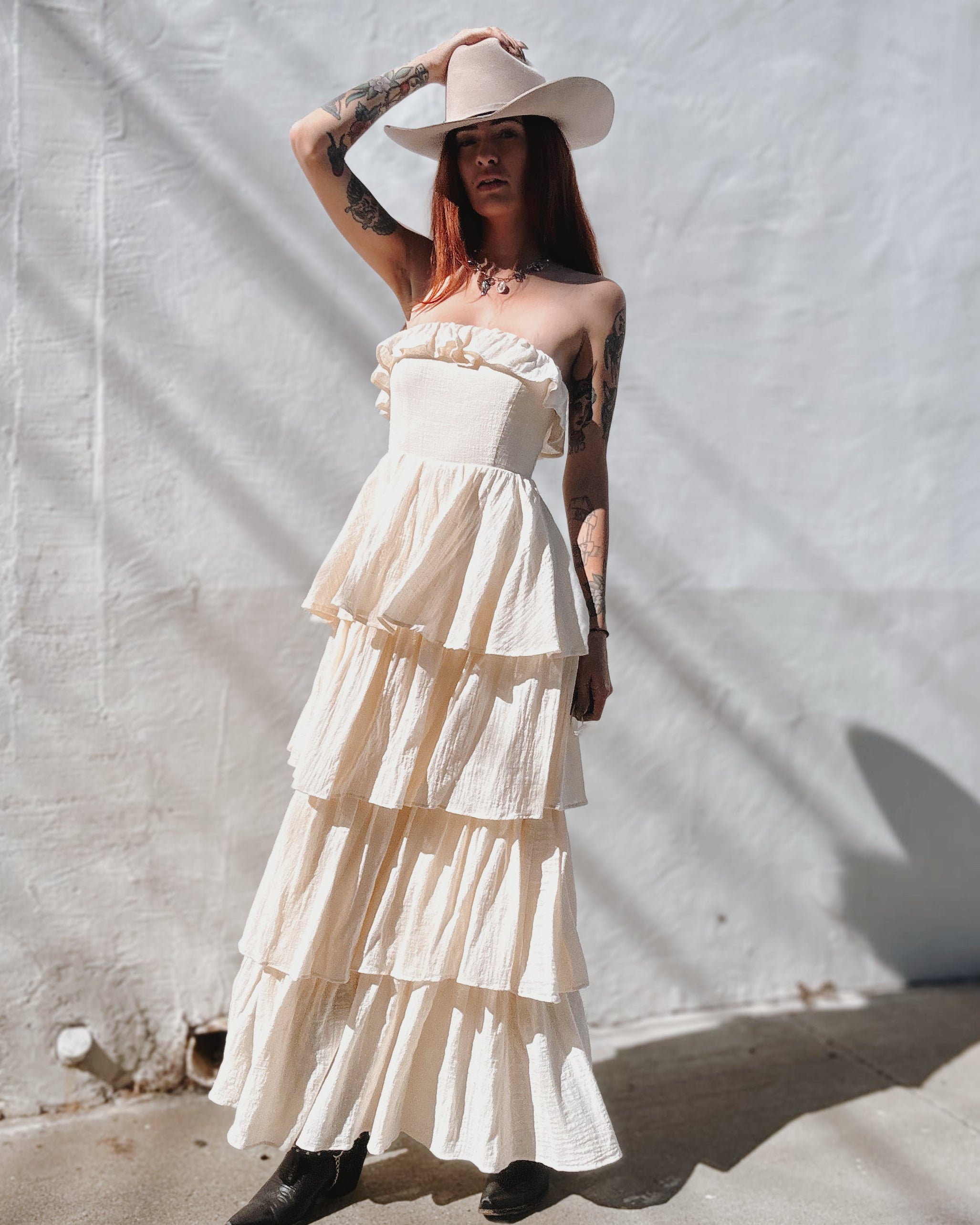 Ruffle Tiered Midi Dress