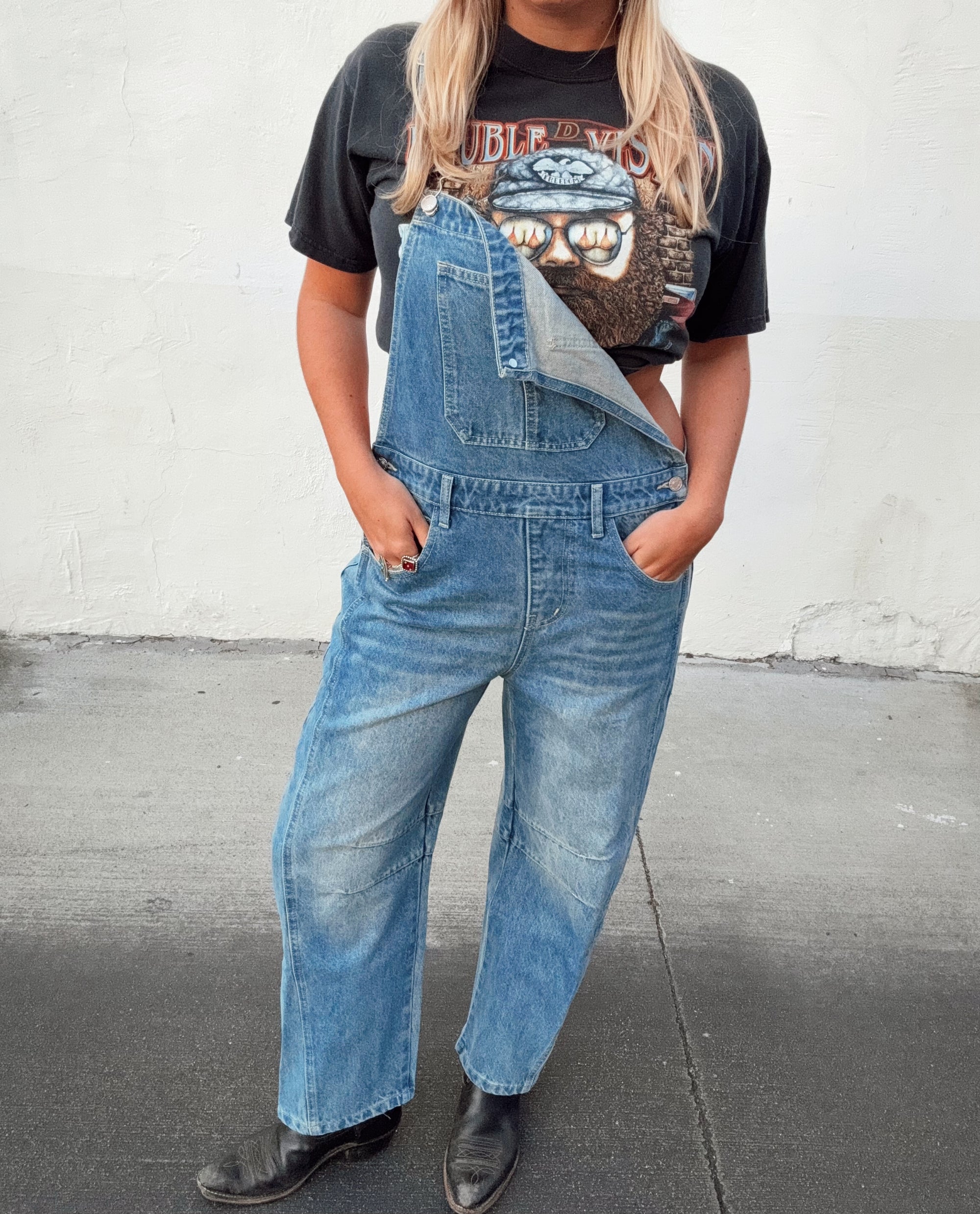 Denim Overalls - Burnout