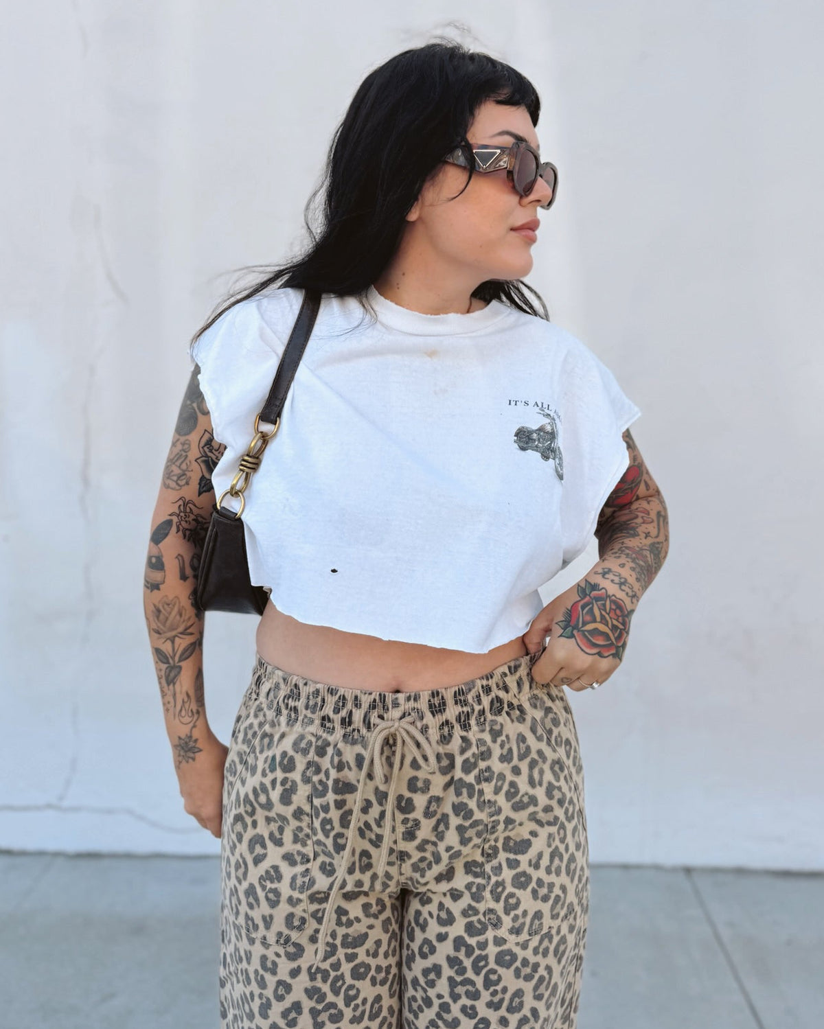Leopard Barrel Pants