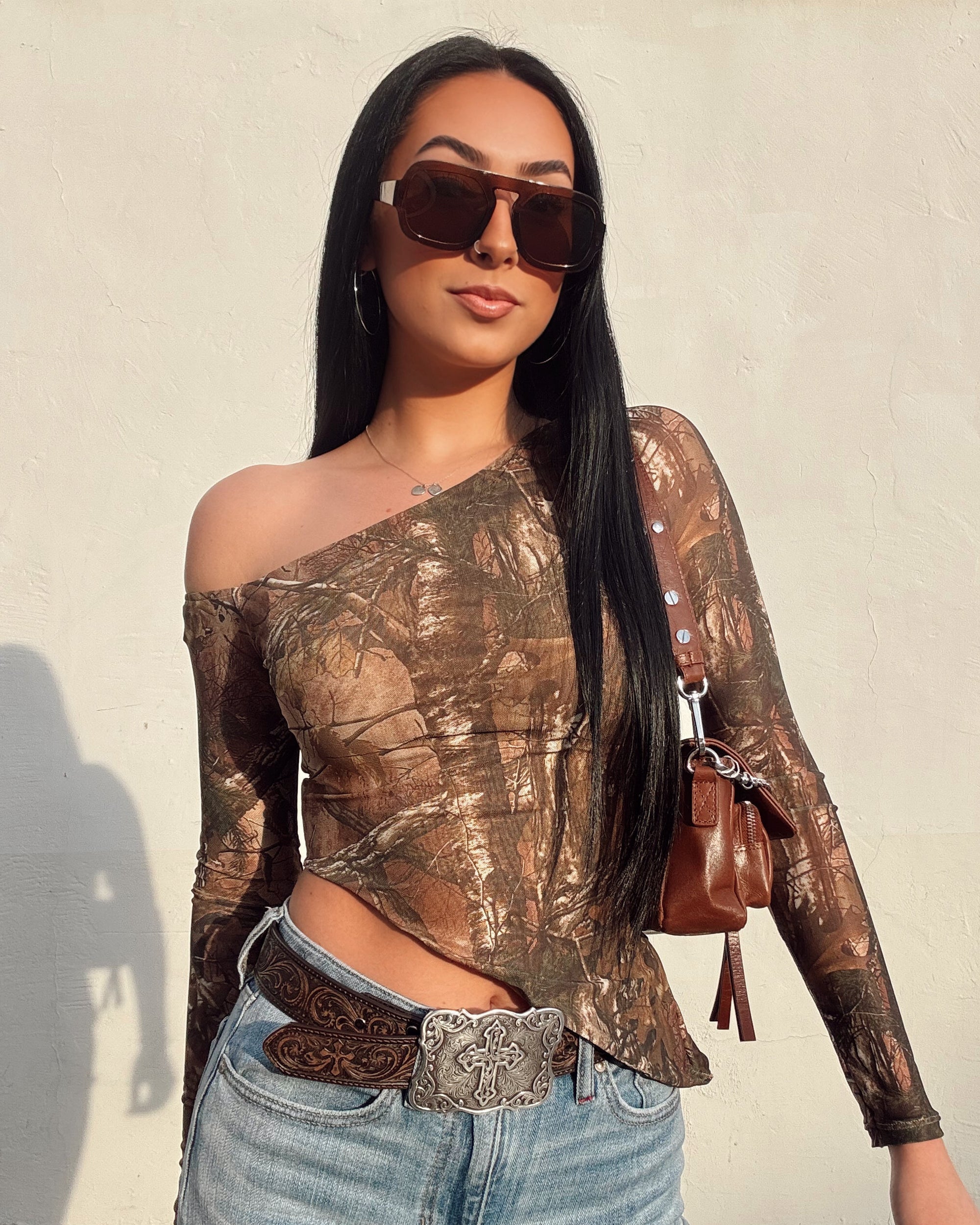 Tree Camo Mesh Long Sleeve