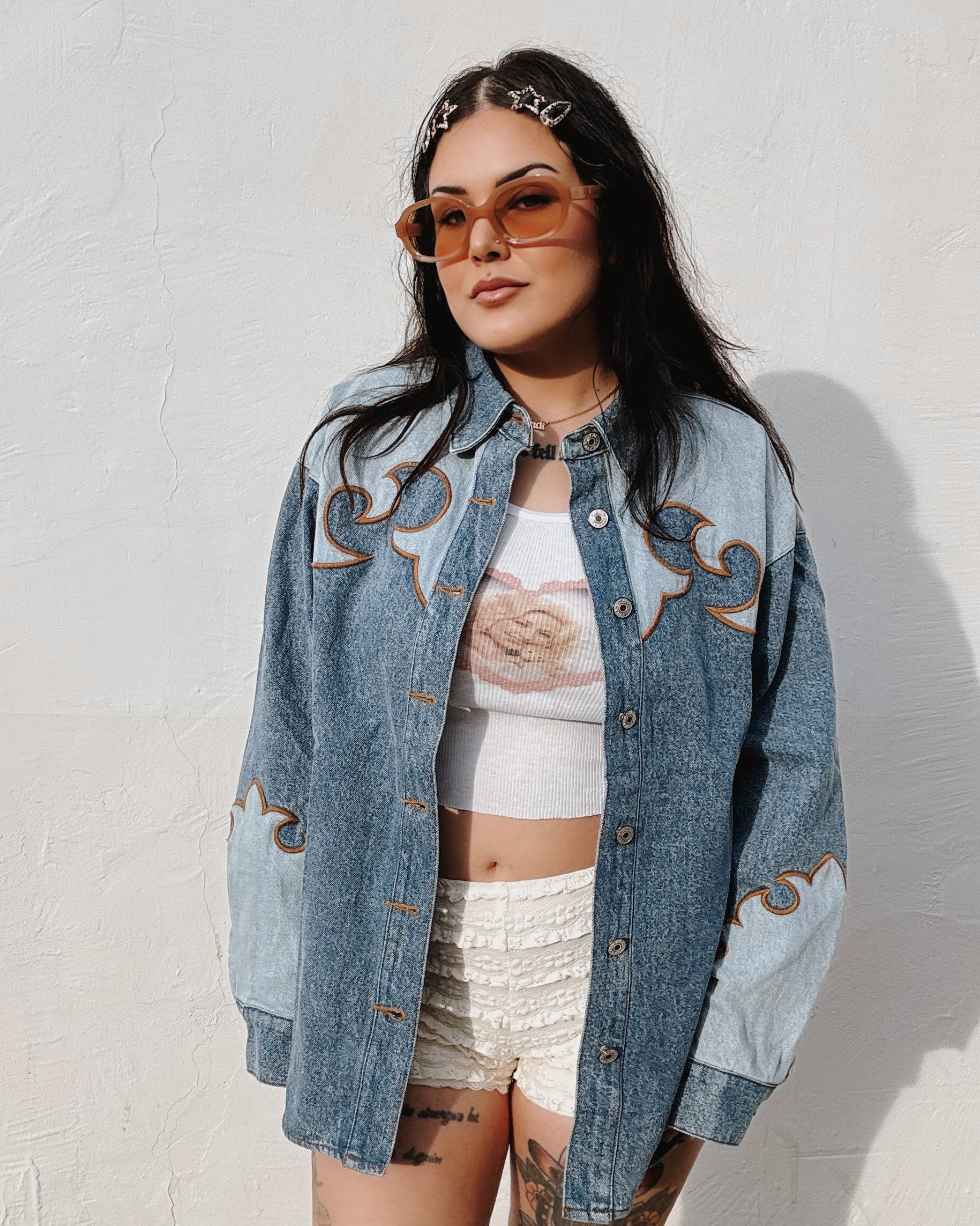 Western Denim Shacket