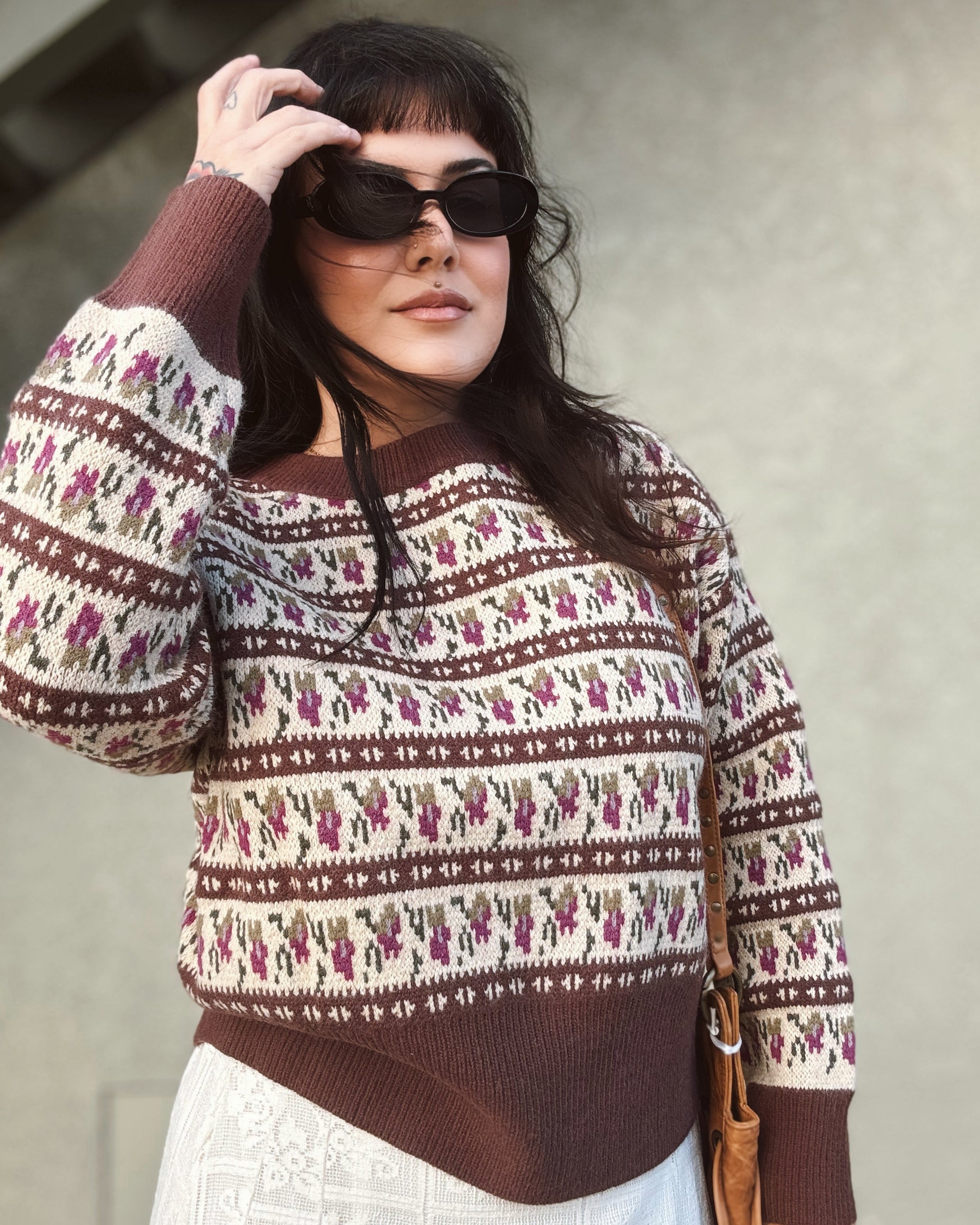 Floral Knit Sweater