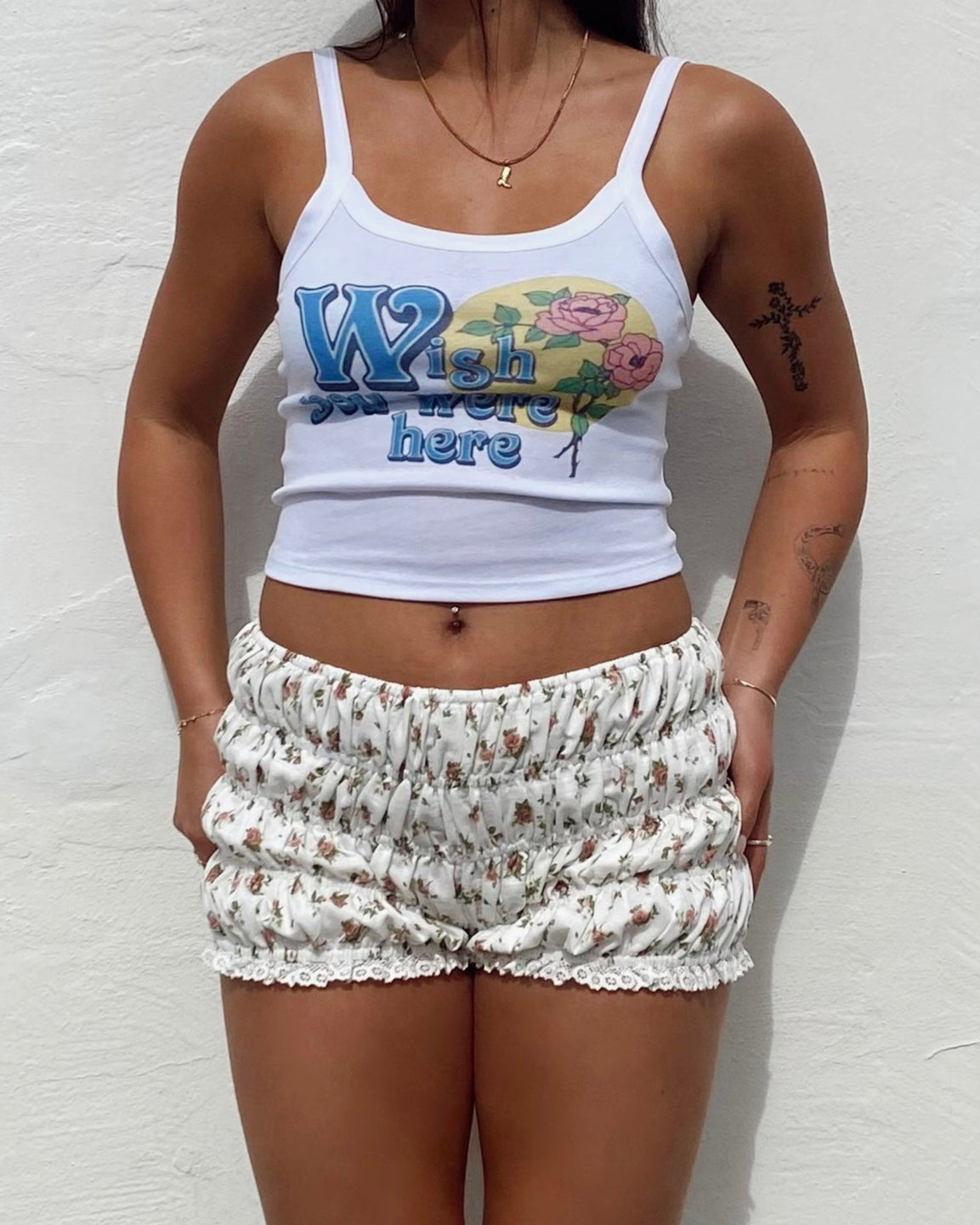 Ditsy Floral Smocked Micro Shorts