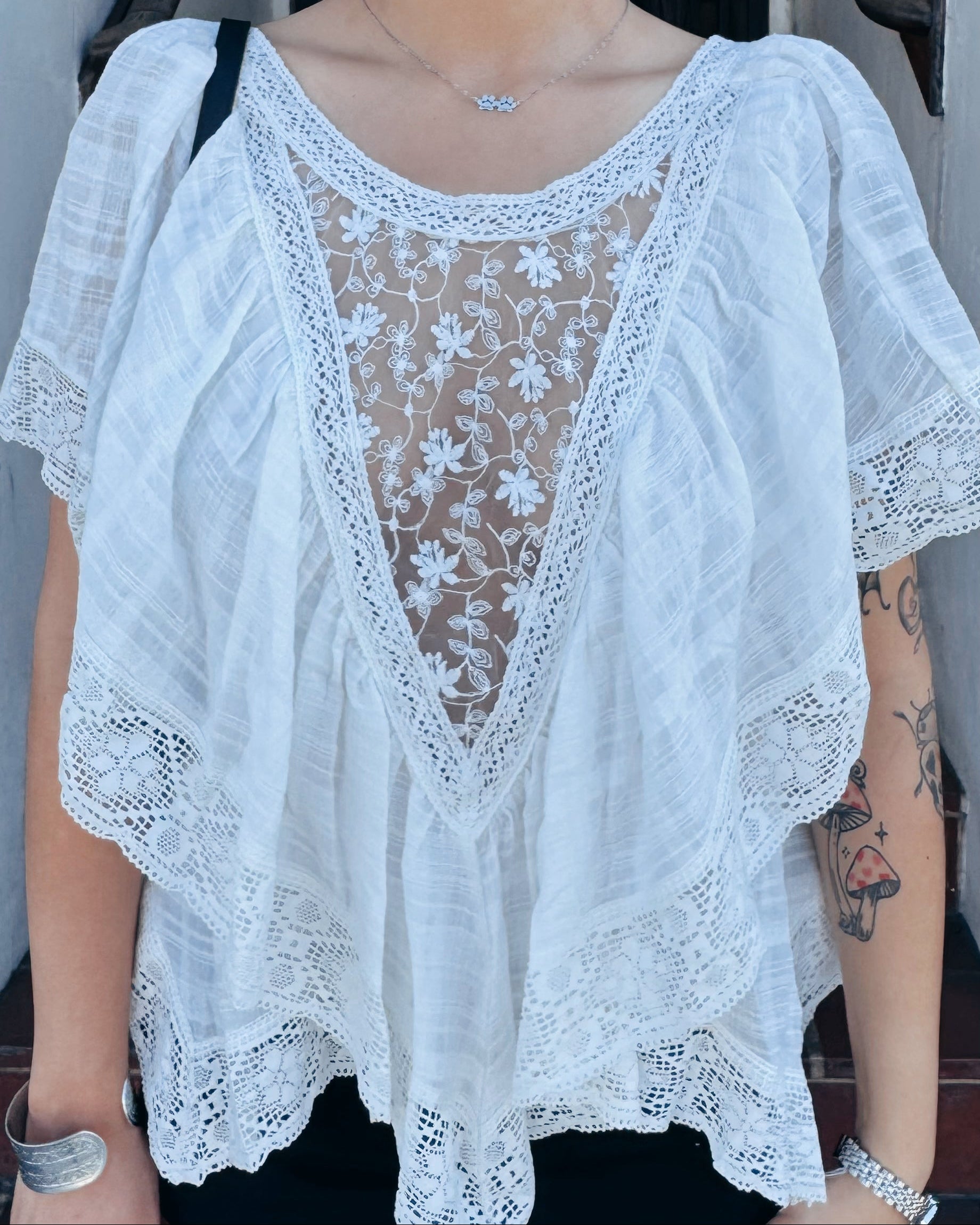 Lace Handkerchief Top