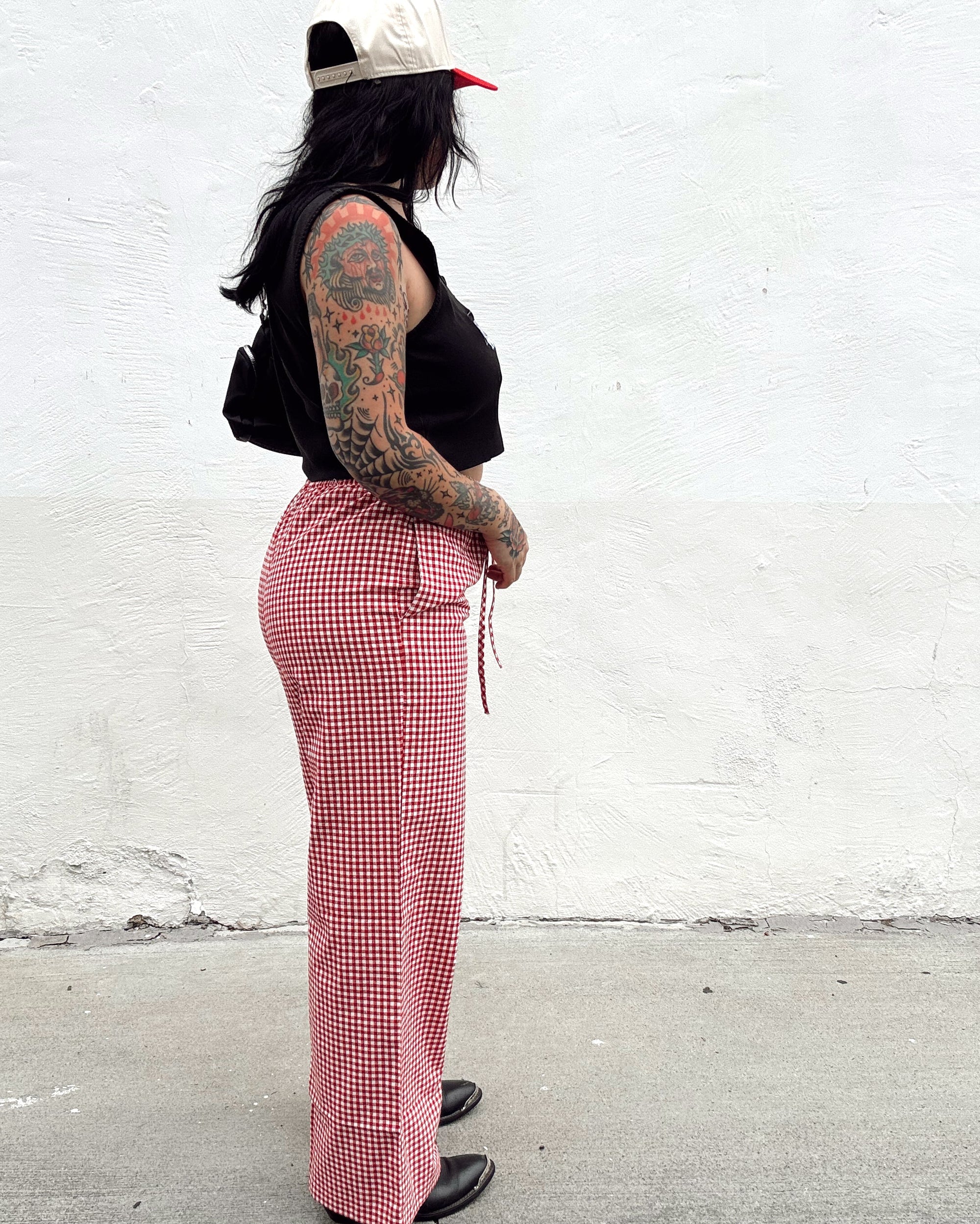 Gingham Pants - Red