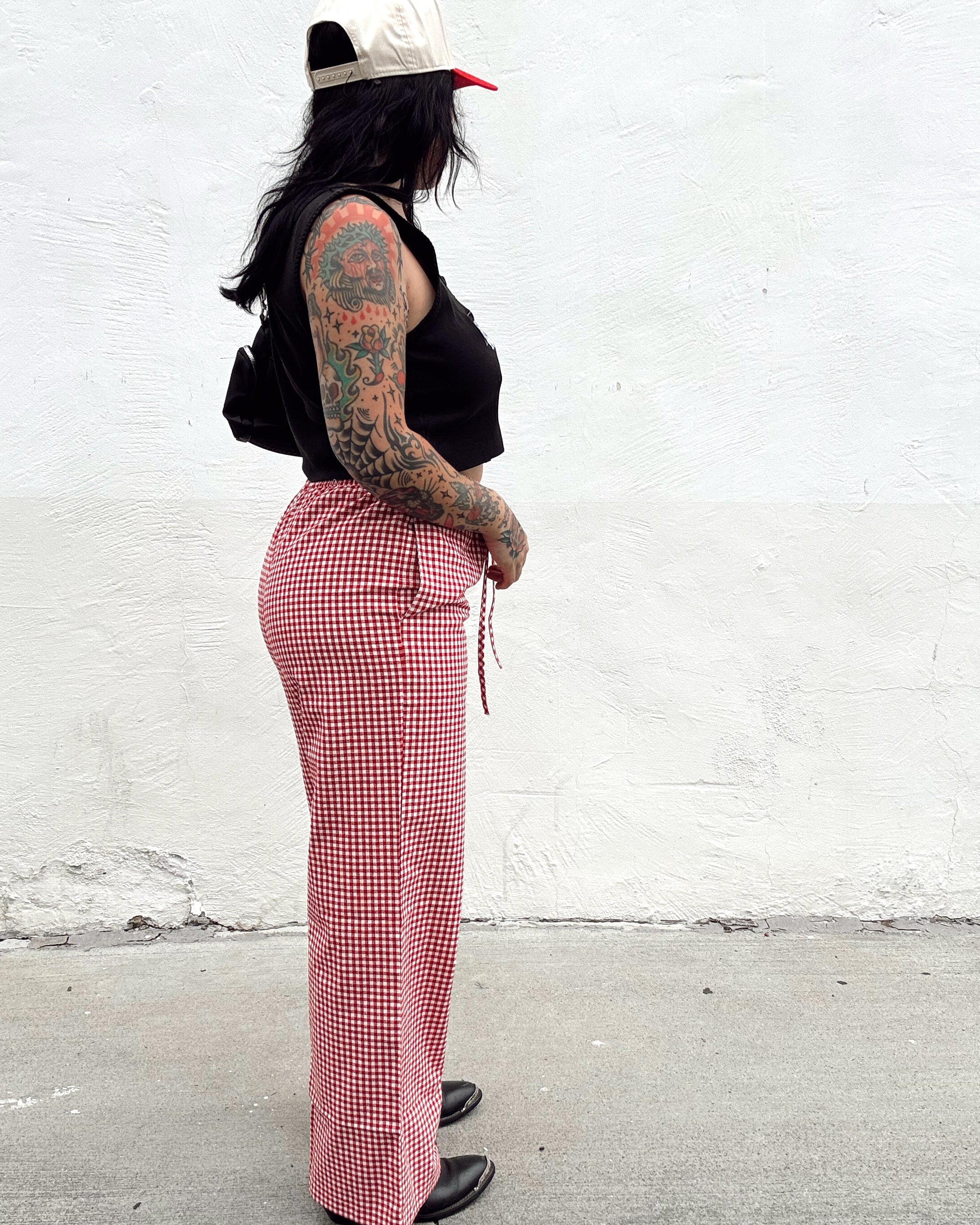 Gingham Pants - Red