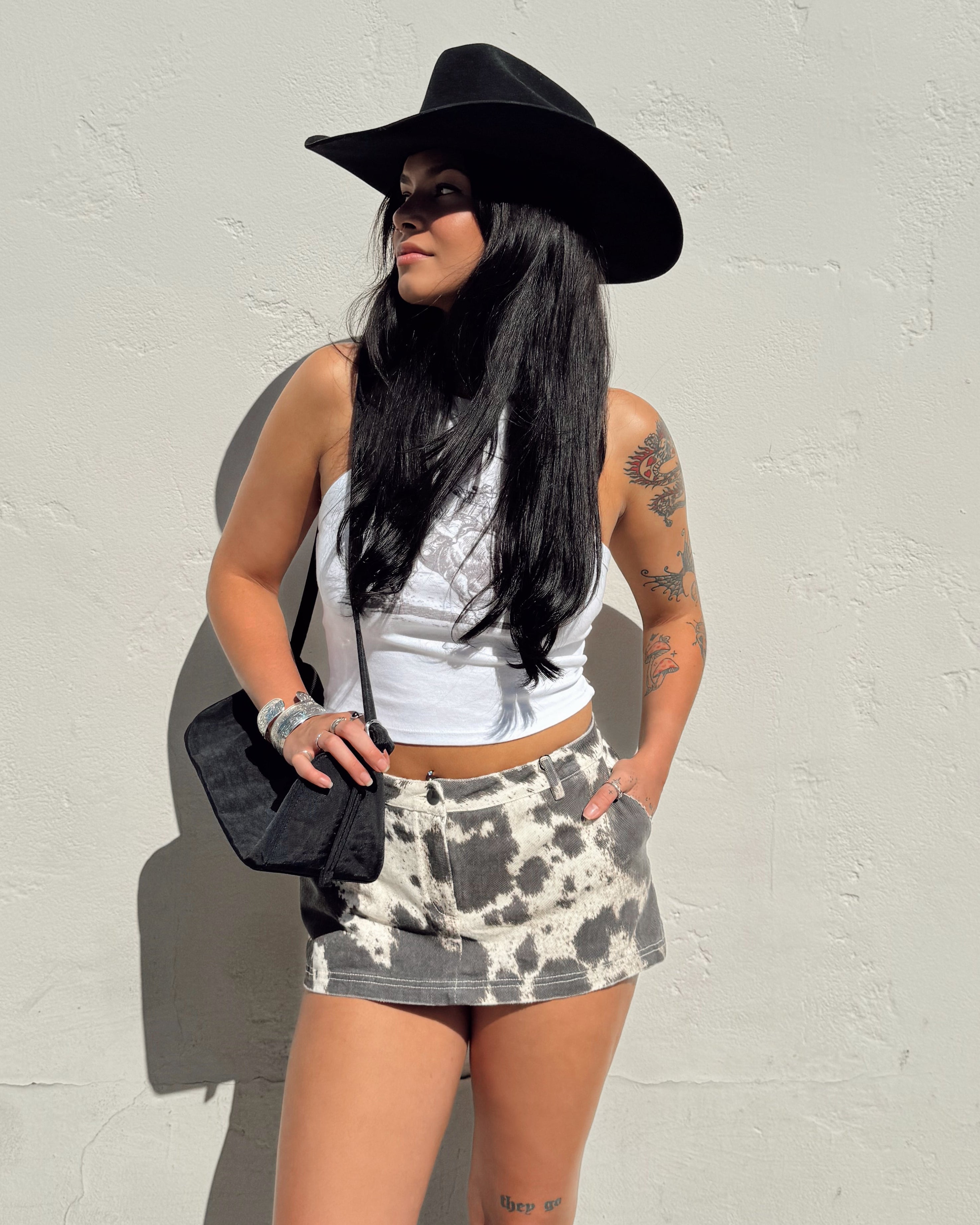Cow Print Mini Skort