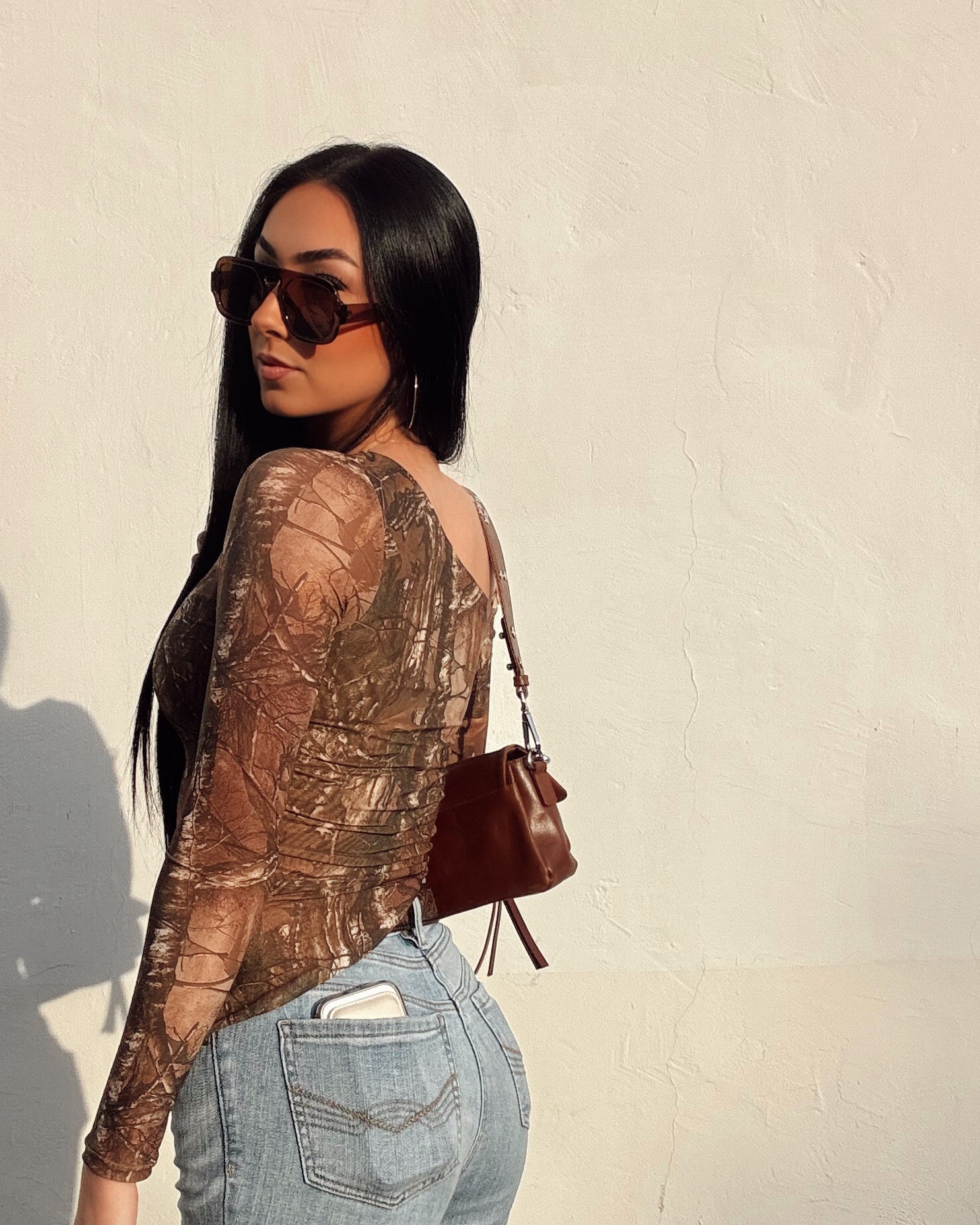 Tree Camo Mesh Long Sleeve