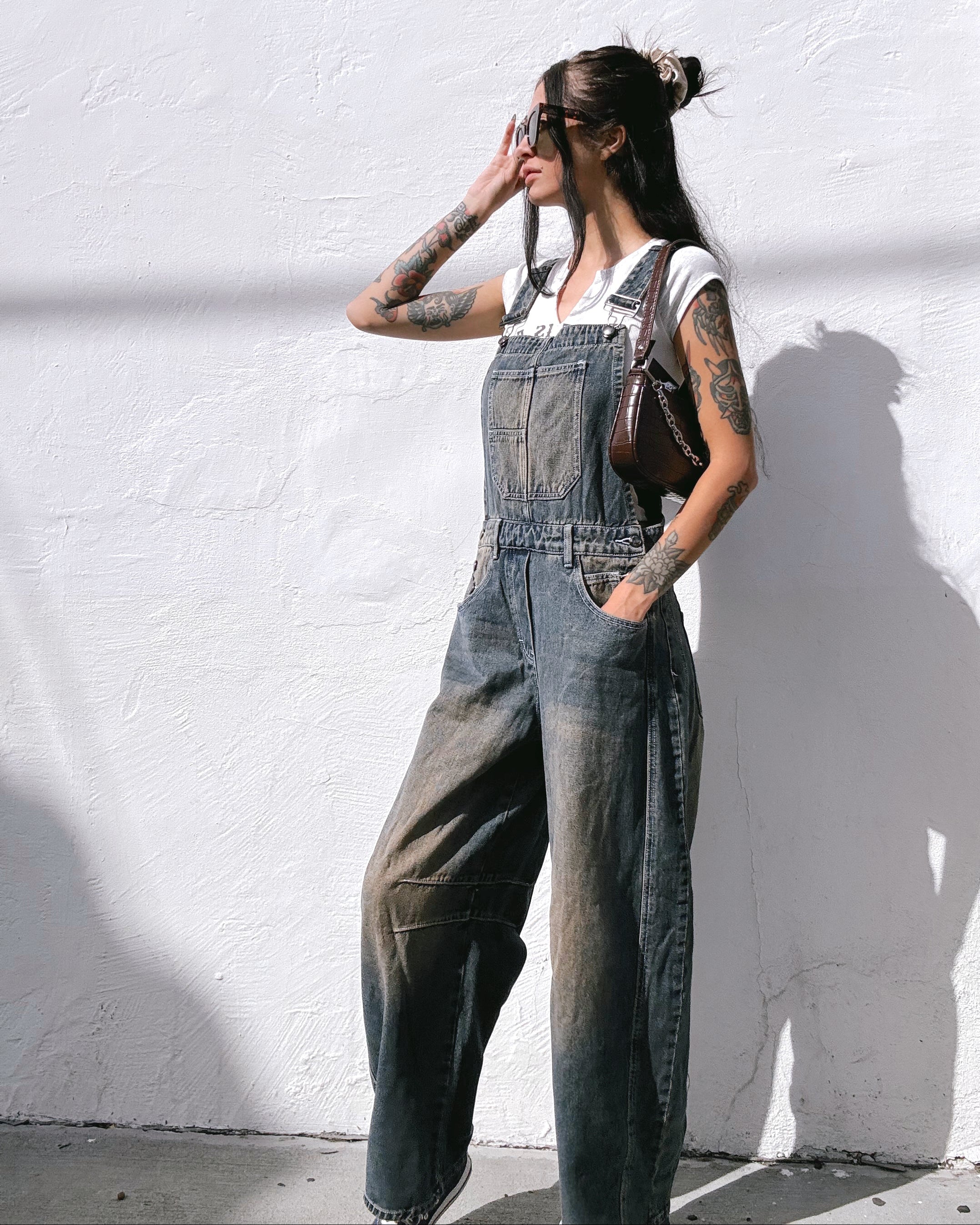 Vintage Wash Denim Overalls