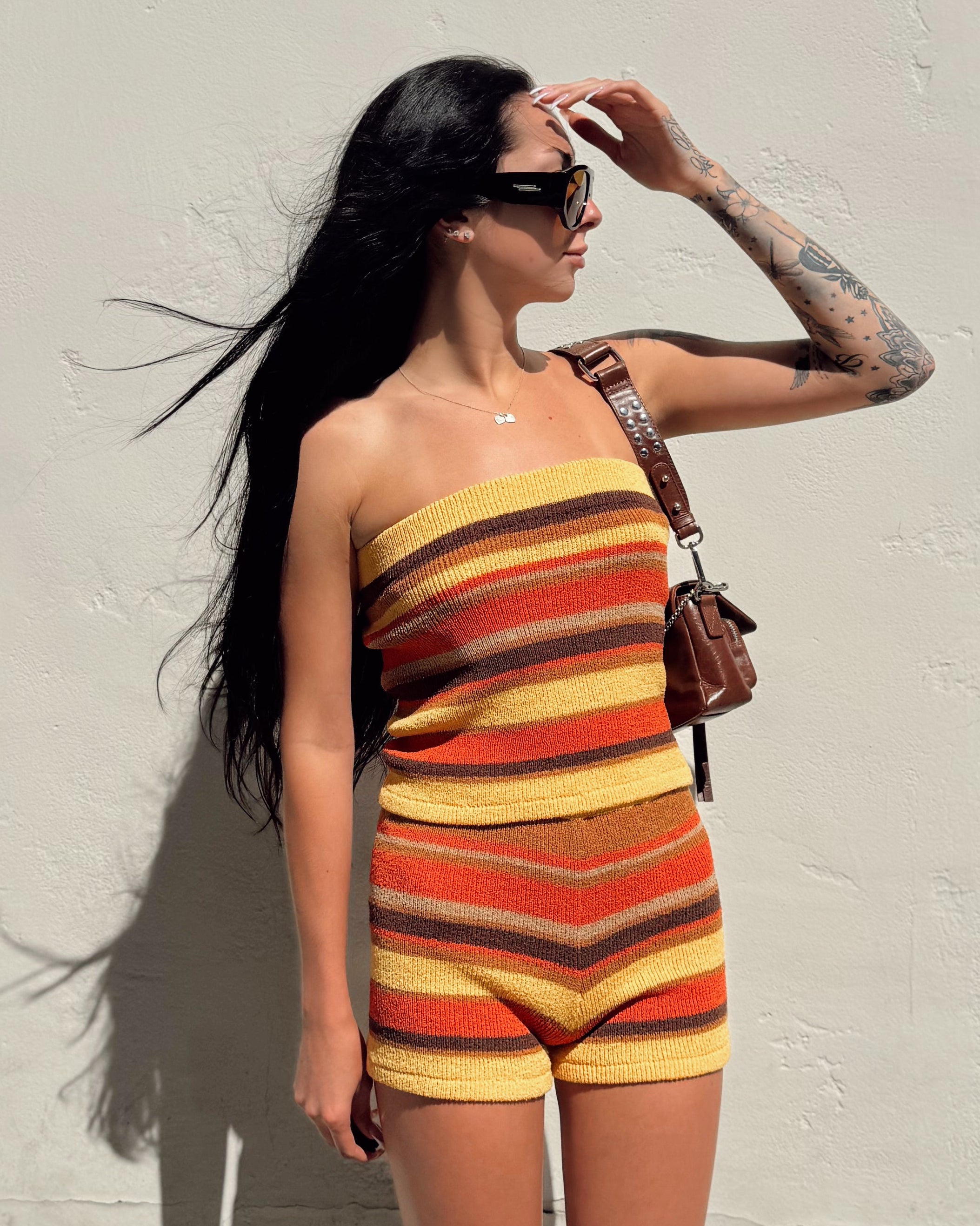 Summer Stripe Knit Set