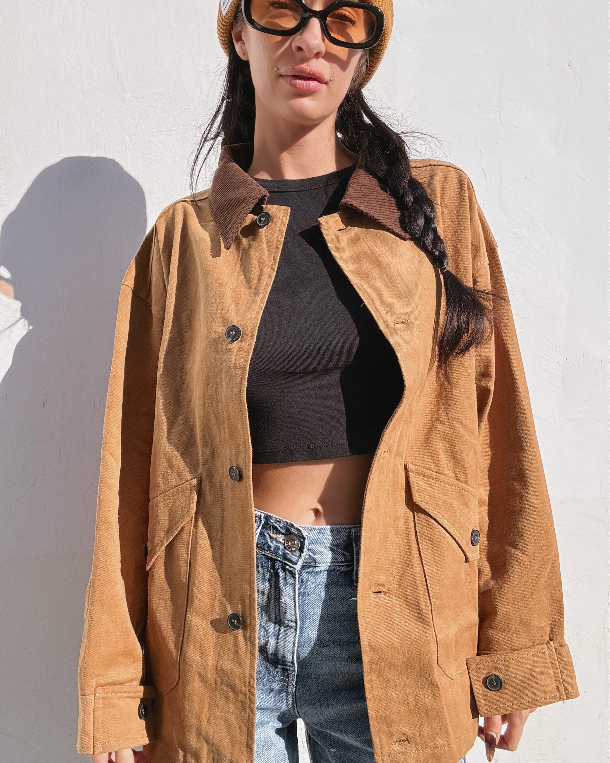 Cord Collar Barn Jacket