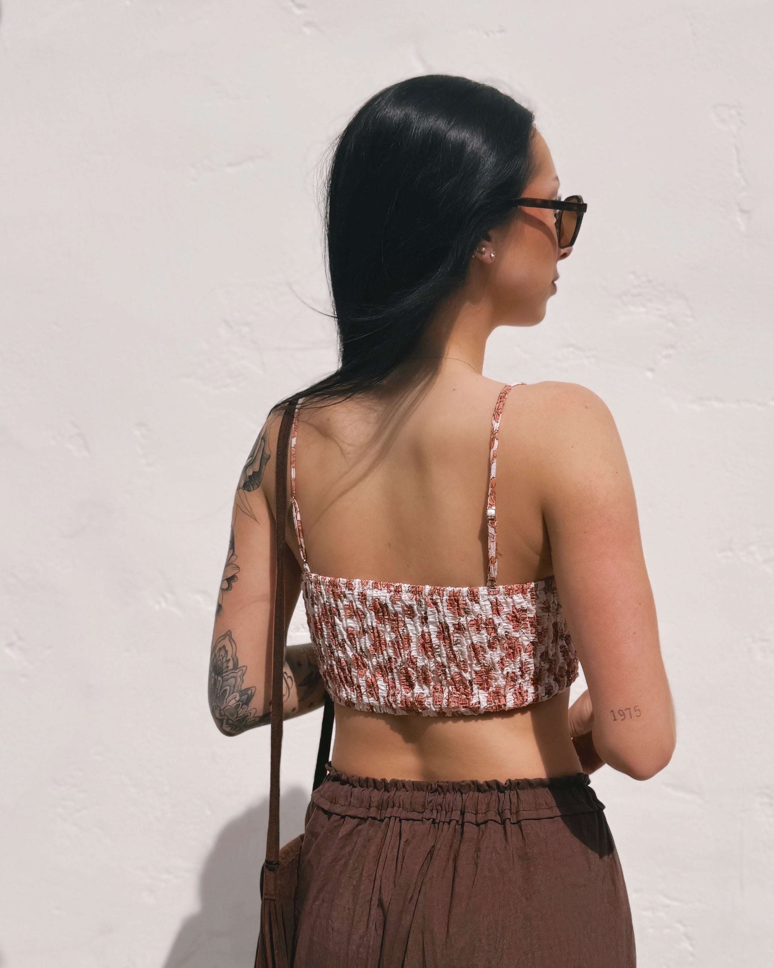 Floral Ruched Cami Top