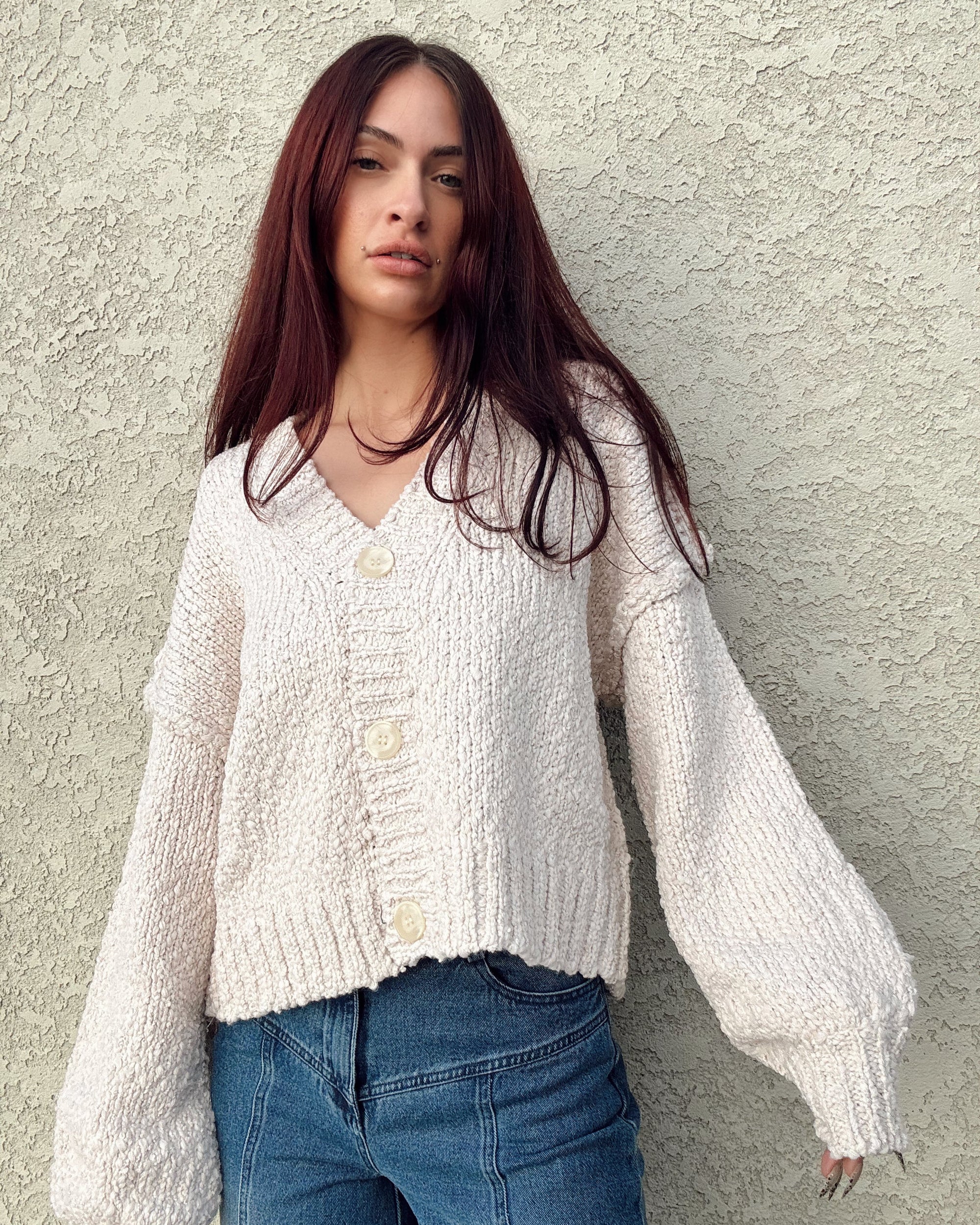 Popcorn Knit Cardigan