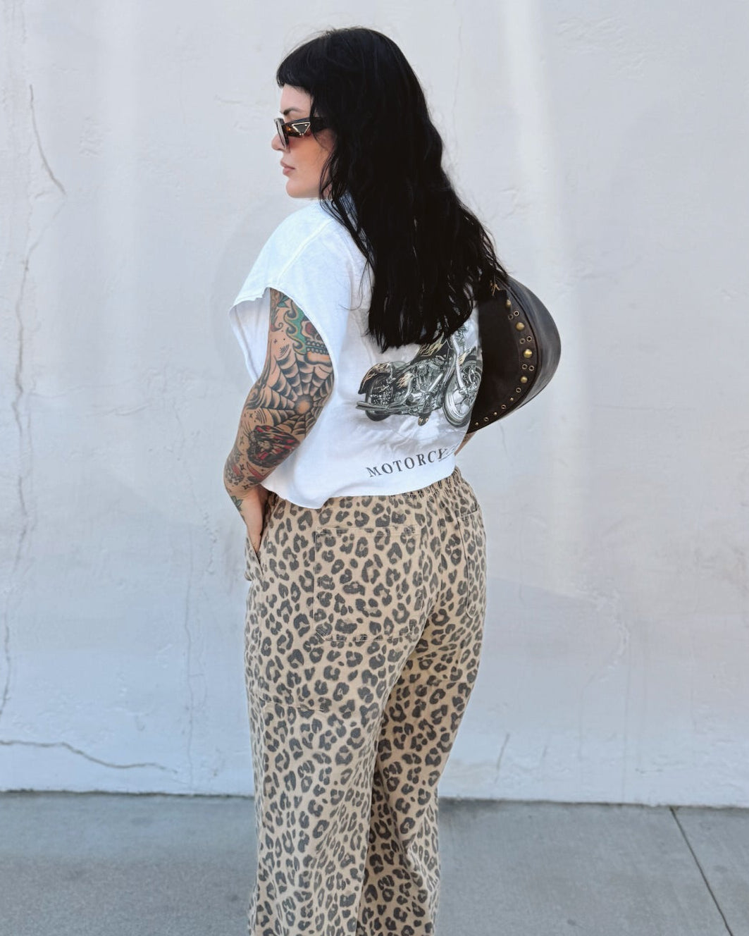 Leopard Barrel Pants
