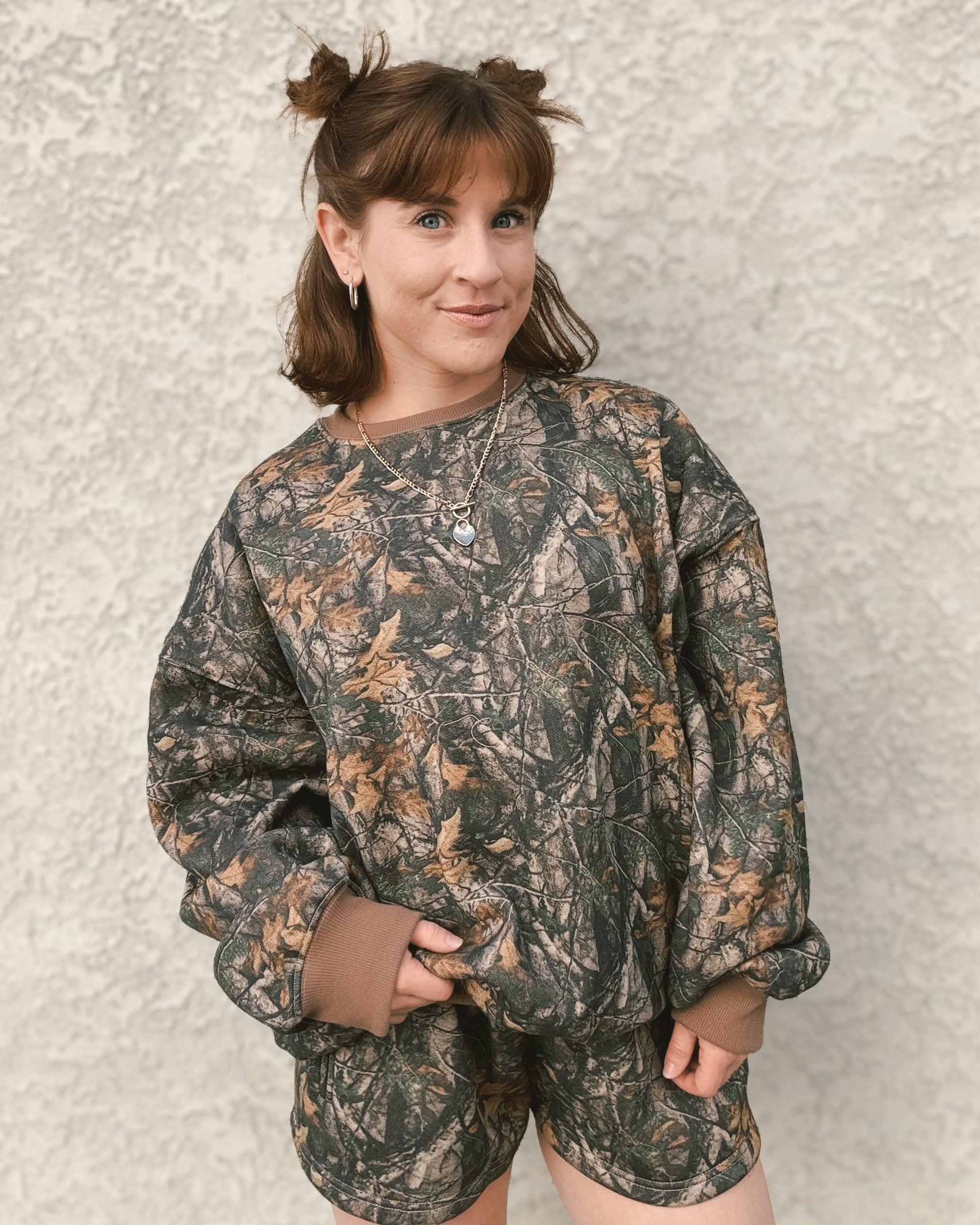 Woodland Camo Fleece Shorts