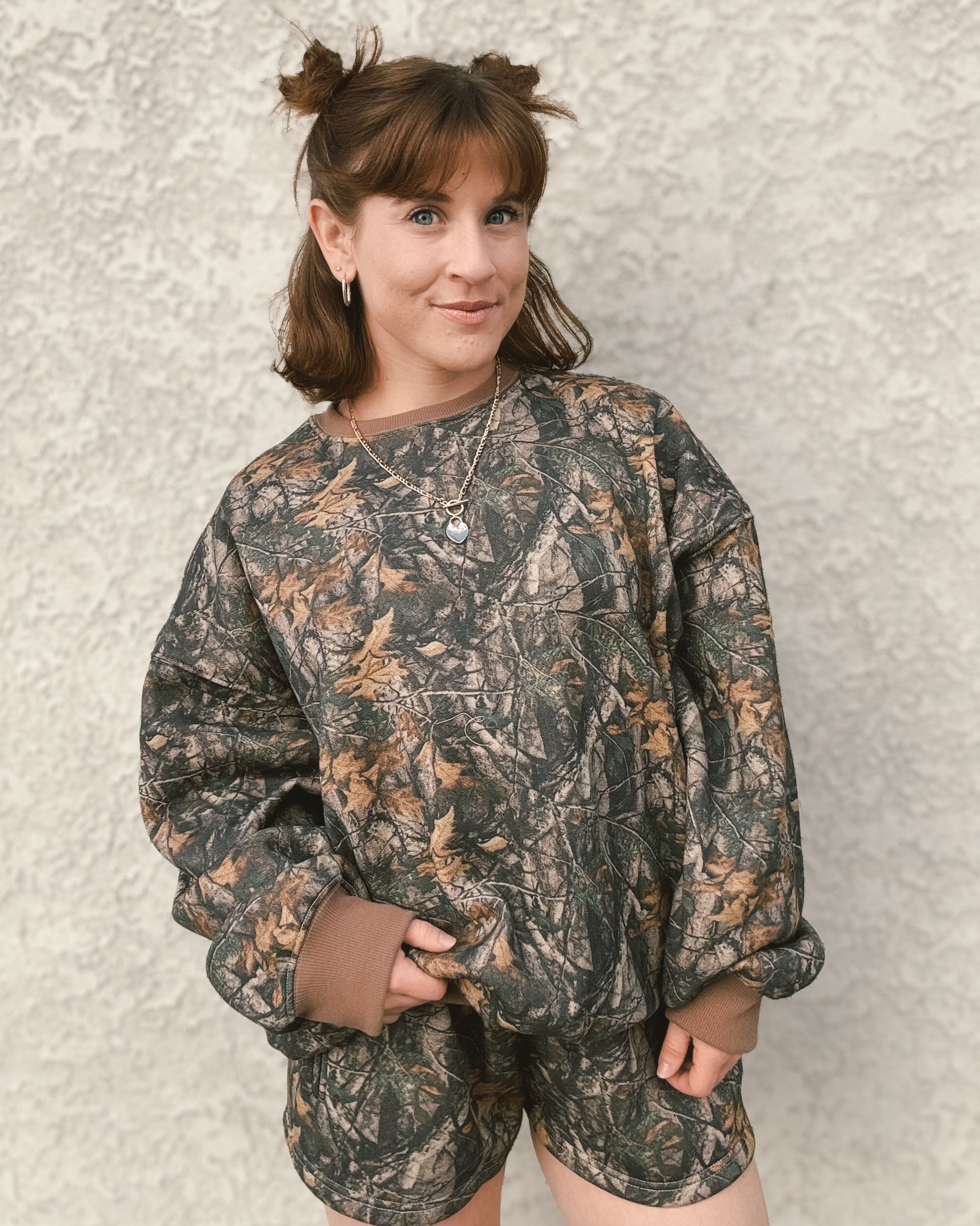 Woodland Camo Fleece Crewneck