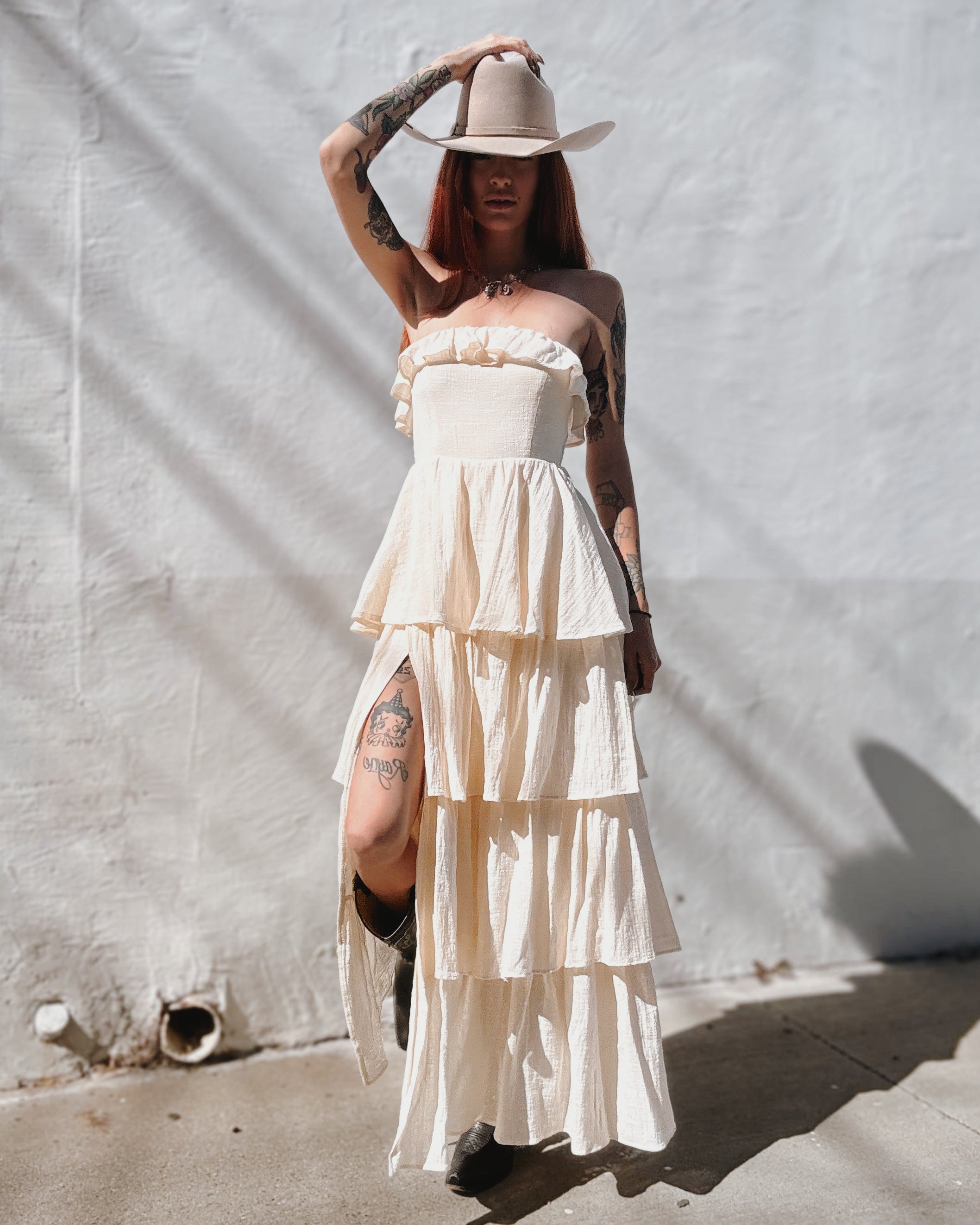 Ruffle Tiered Midi Dress