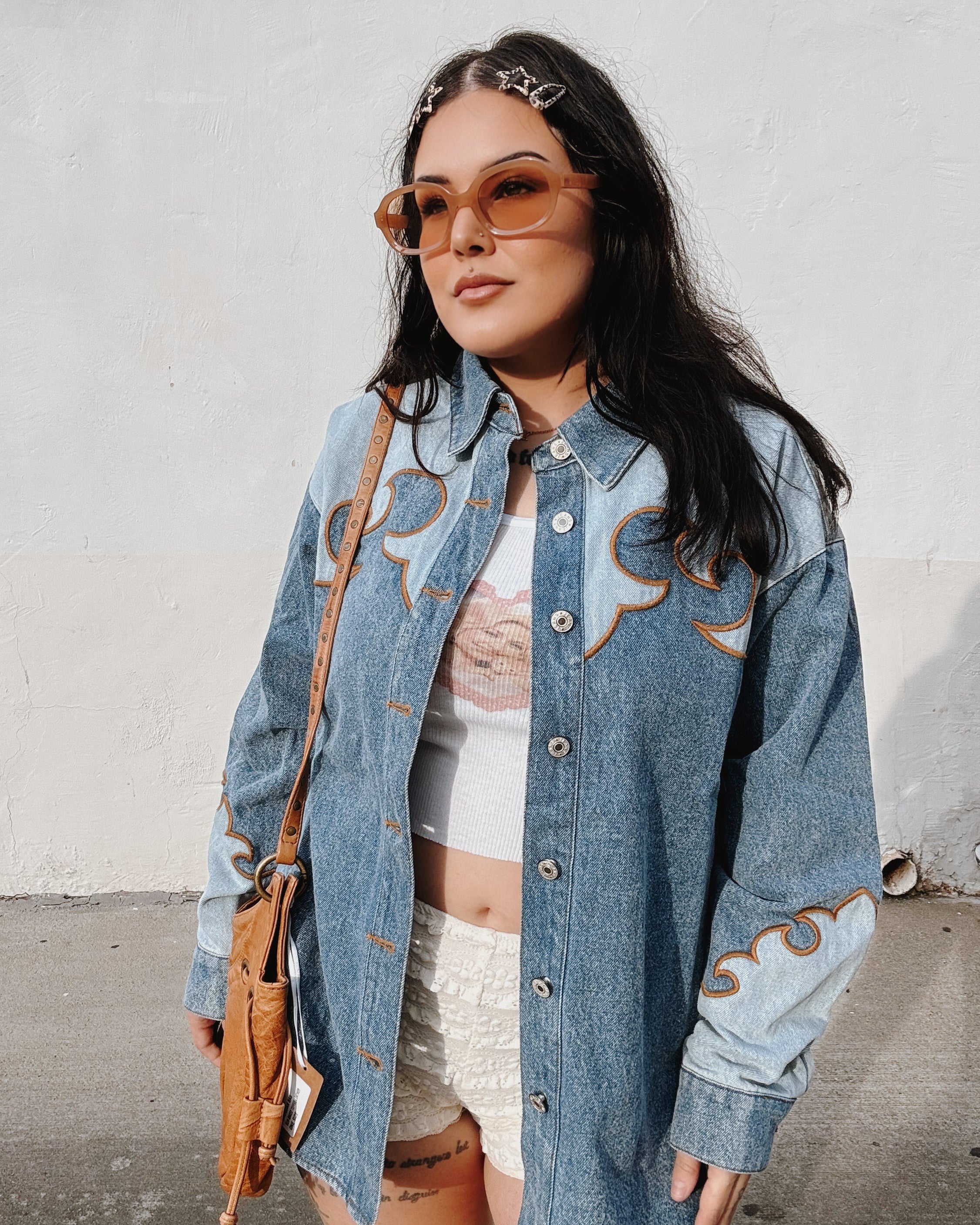 Western Denim Shacket