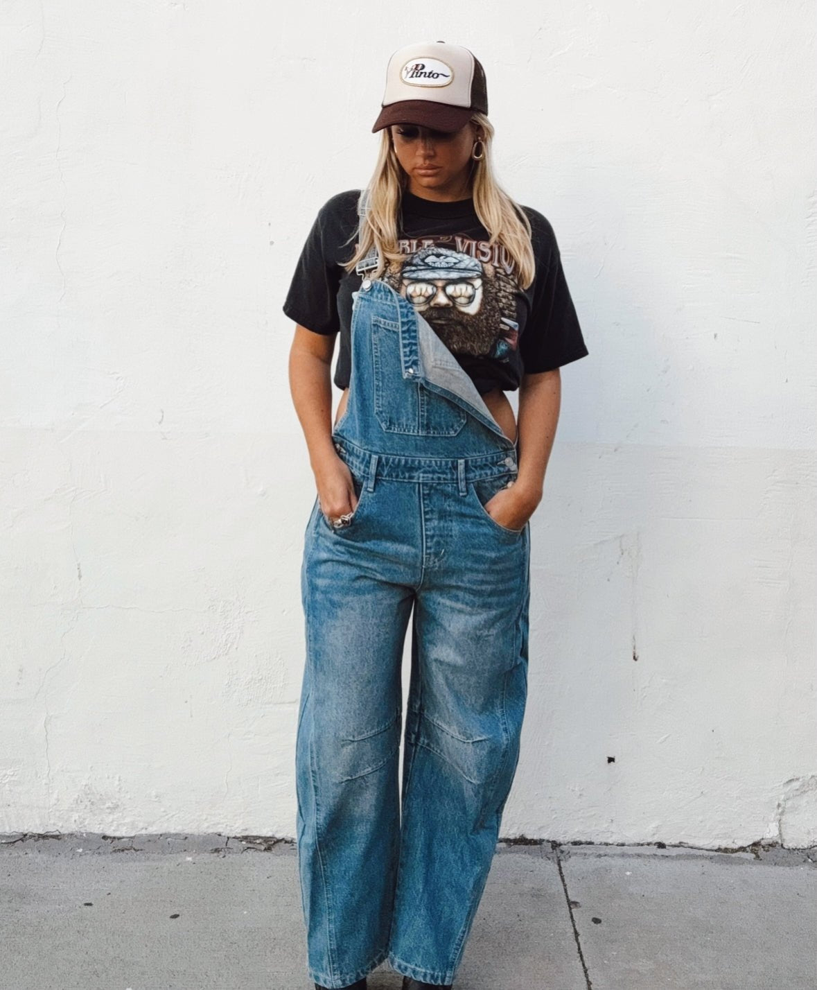 Denim Overalls - Burnout