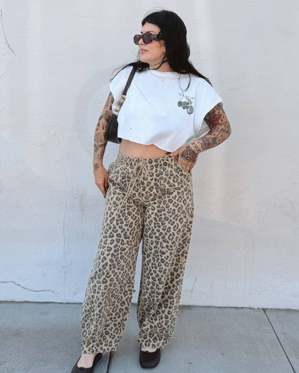 Leopard Barrel Pants