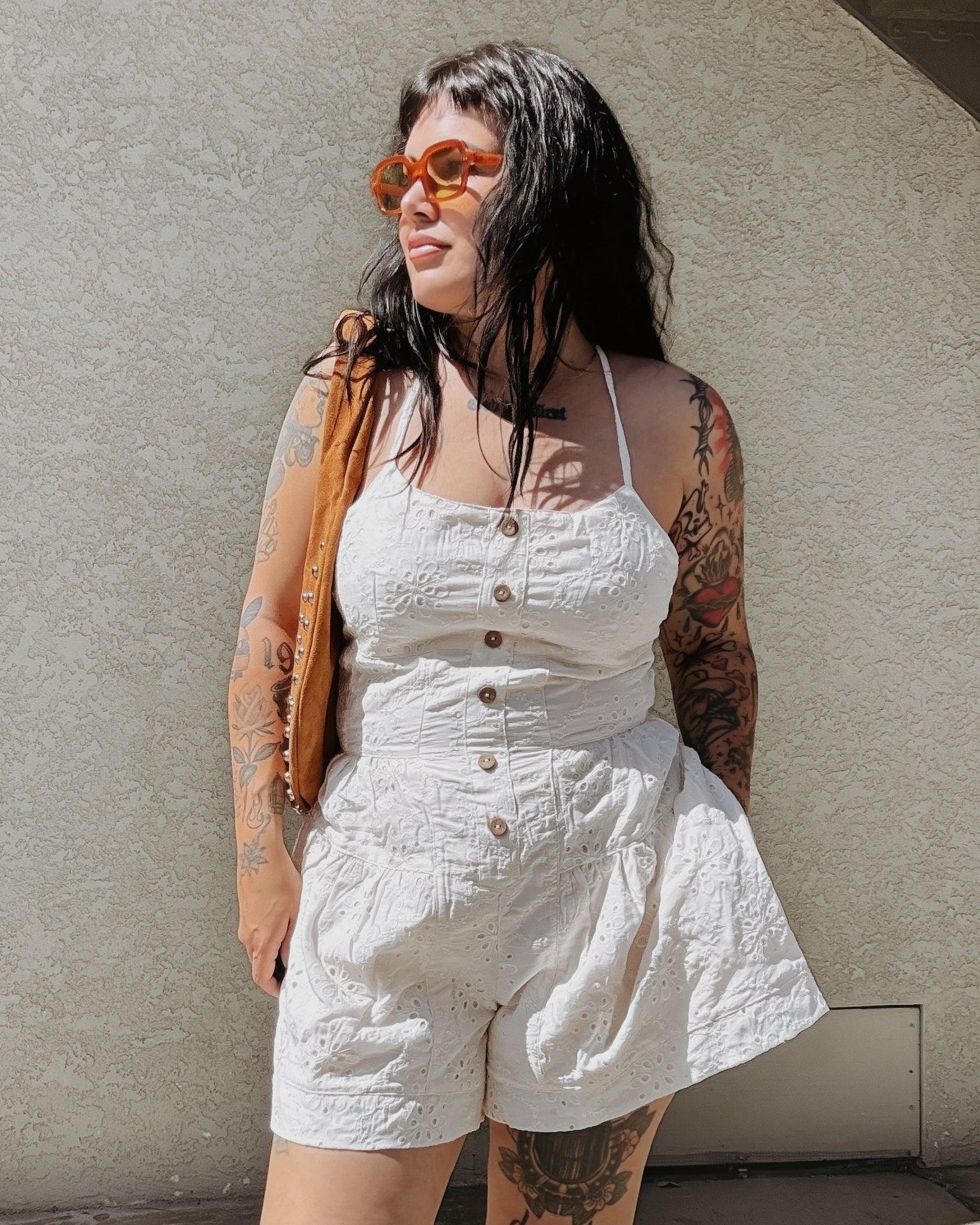 Eyelet Romper