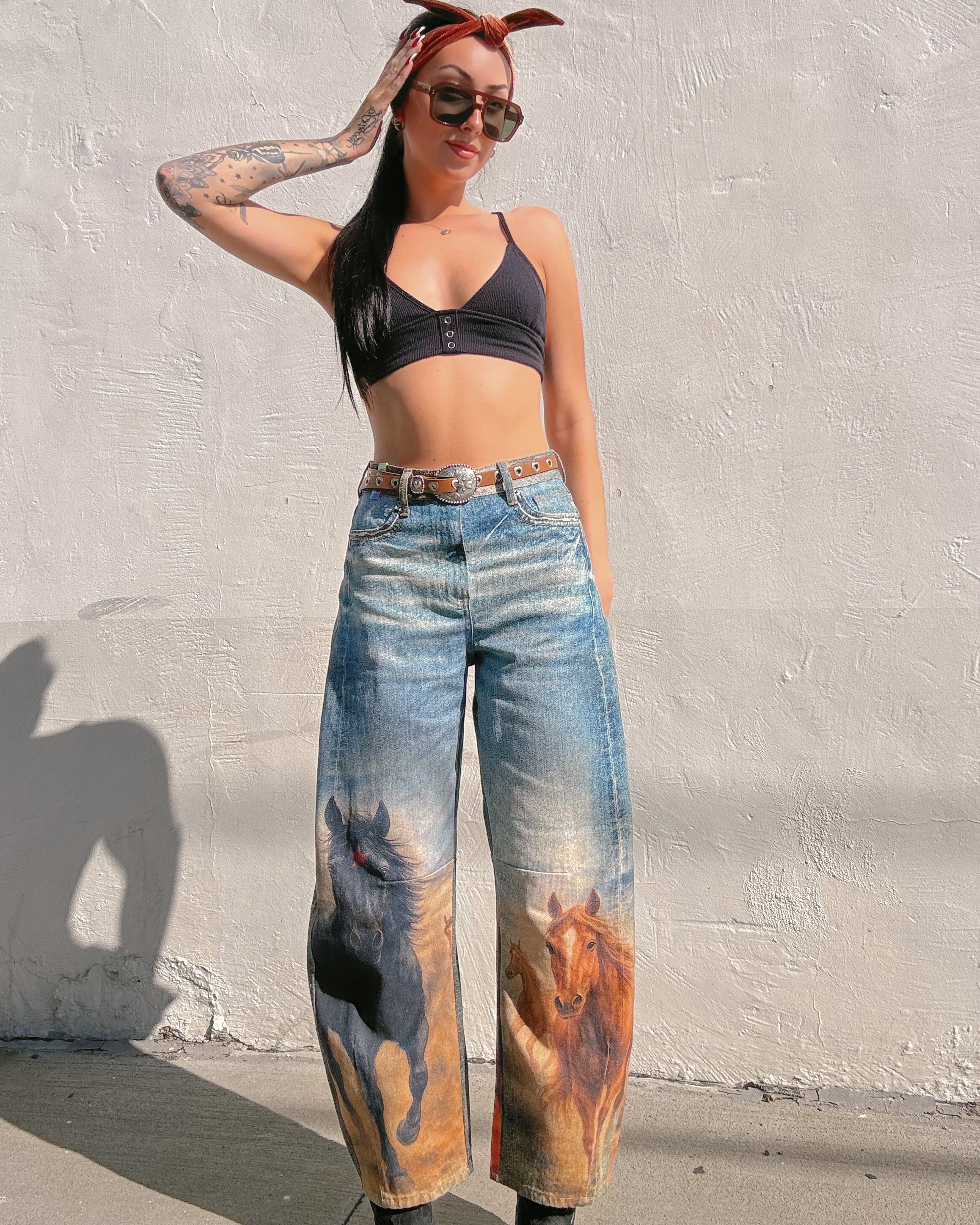 Wild Horses Barrel Leg Jeans