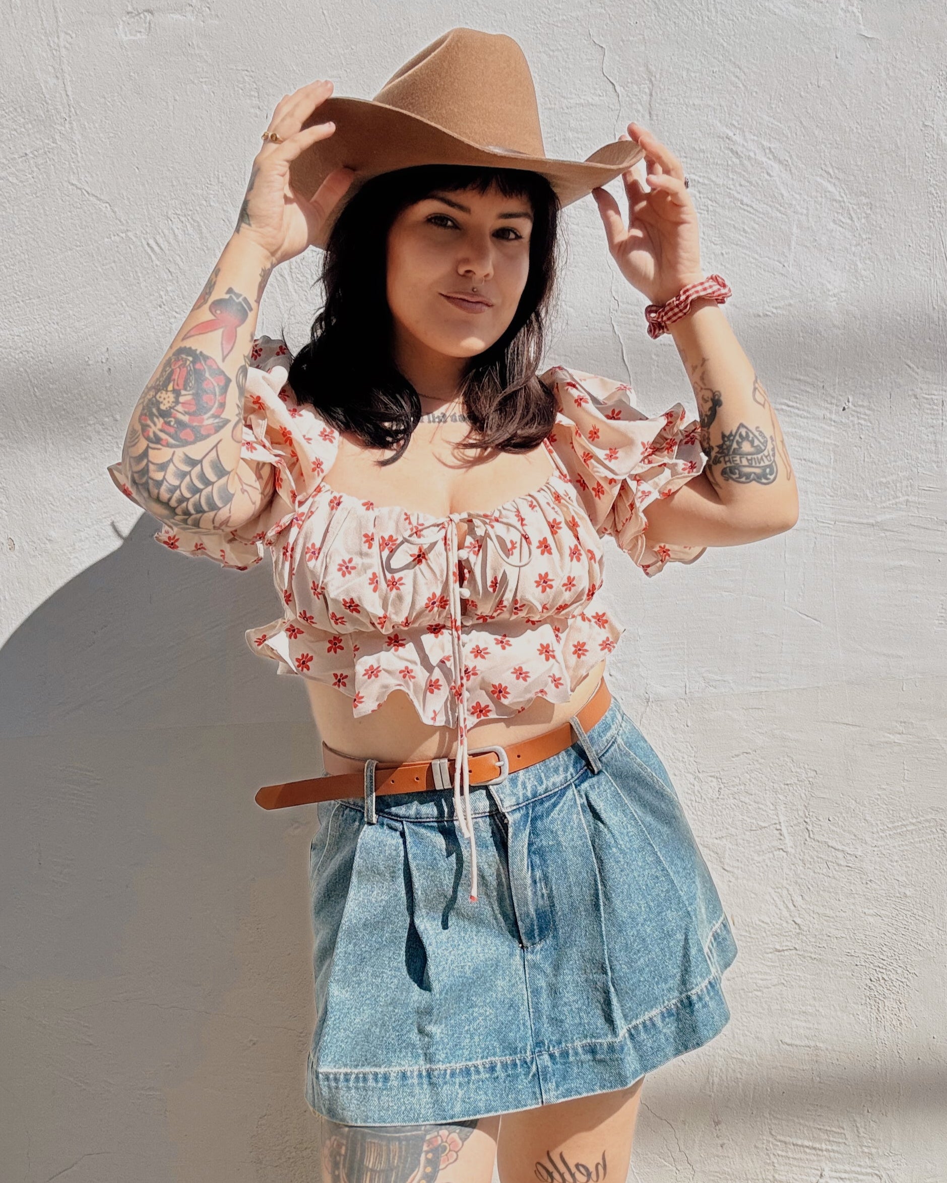 Sweetheart Crop Top - Burnout