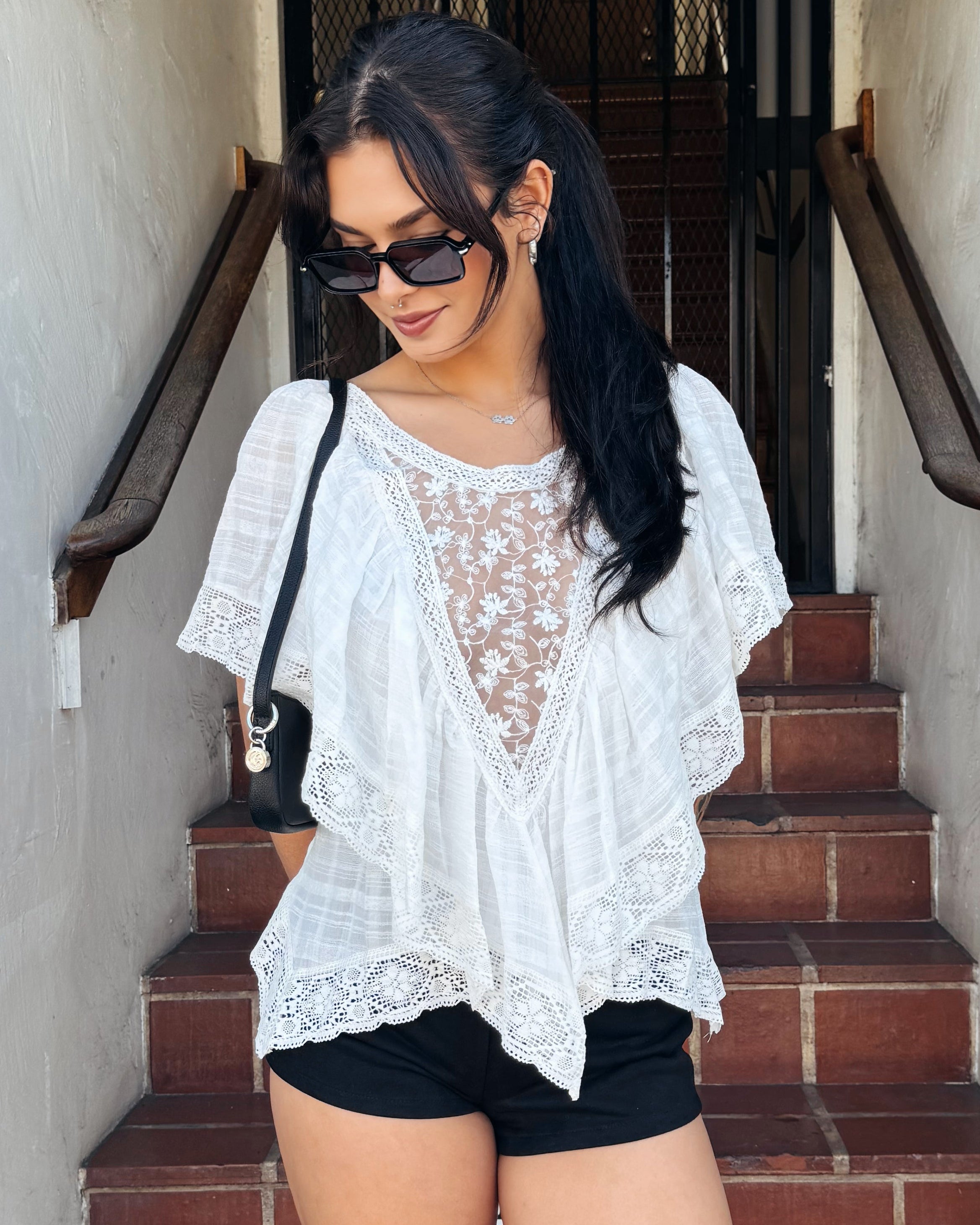 Lace Handkerchief Top