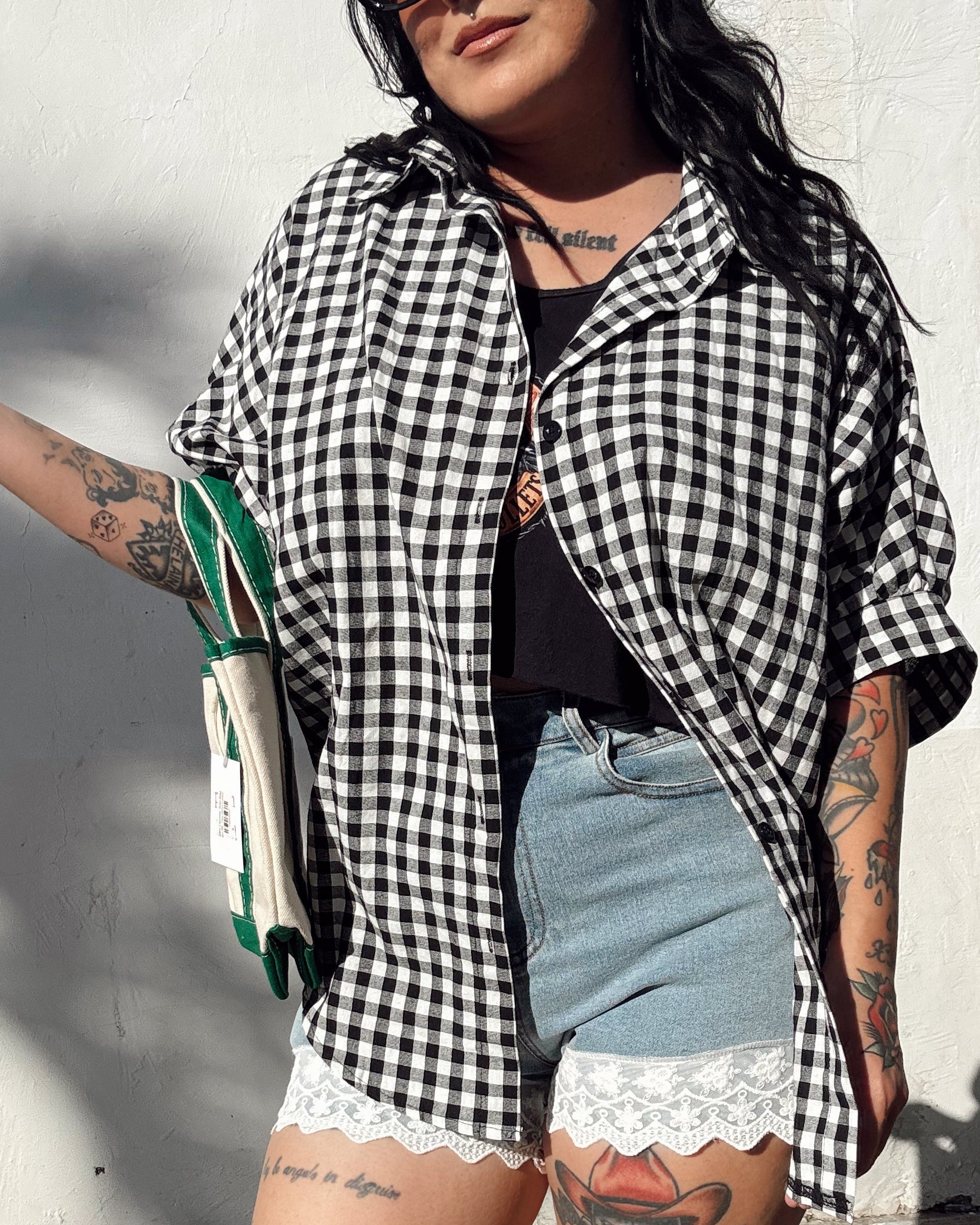 Gingham Oversized Shirt