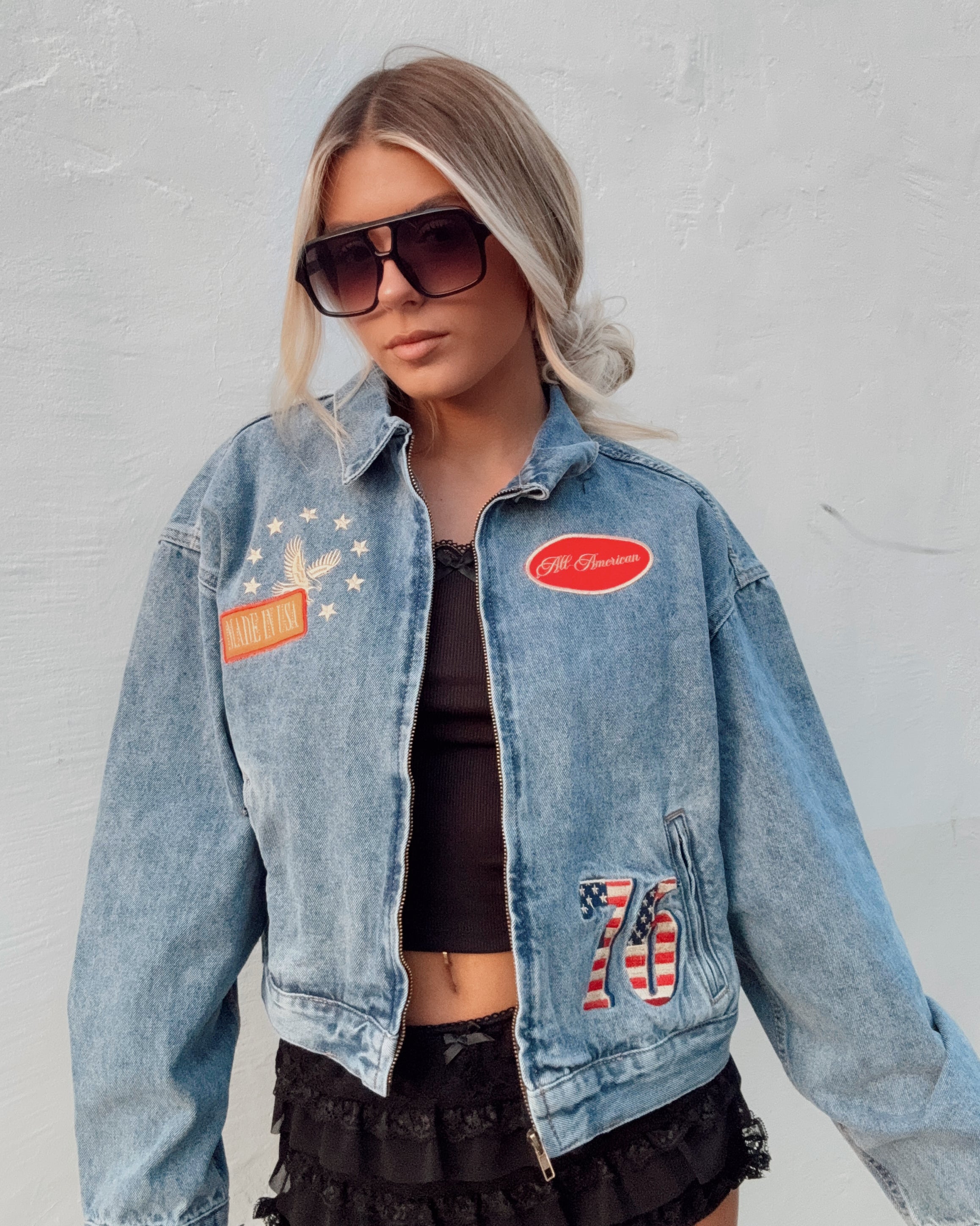 Americana Patched Denim Jacket