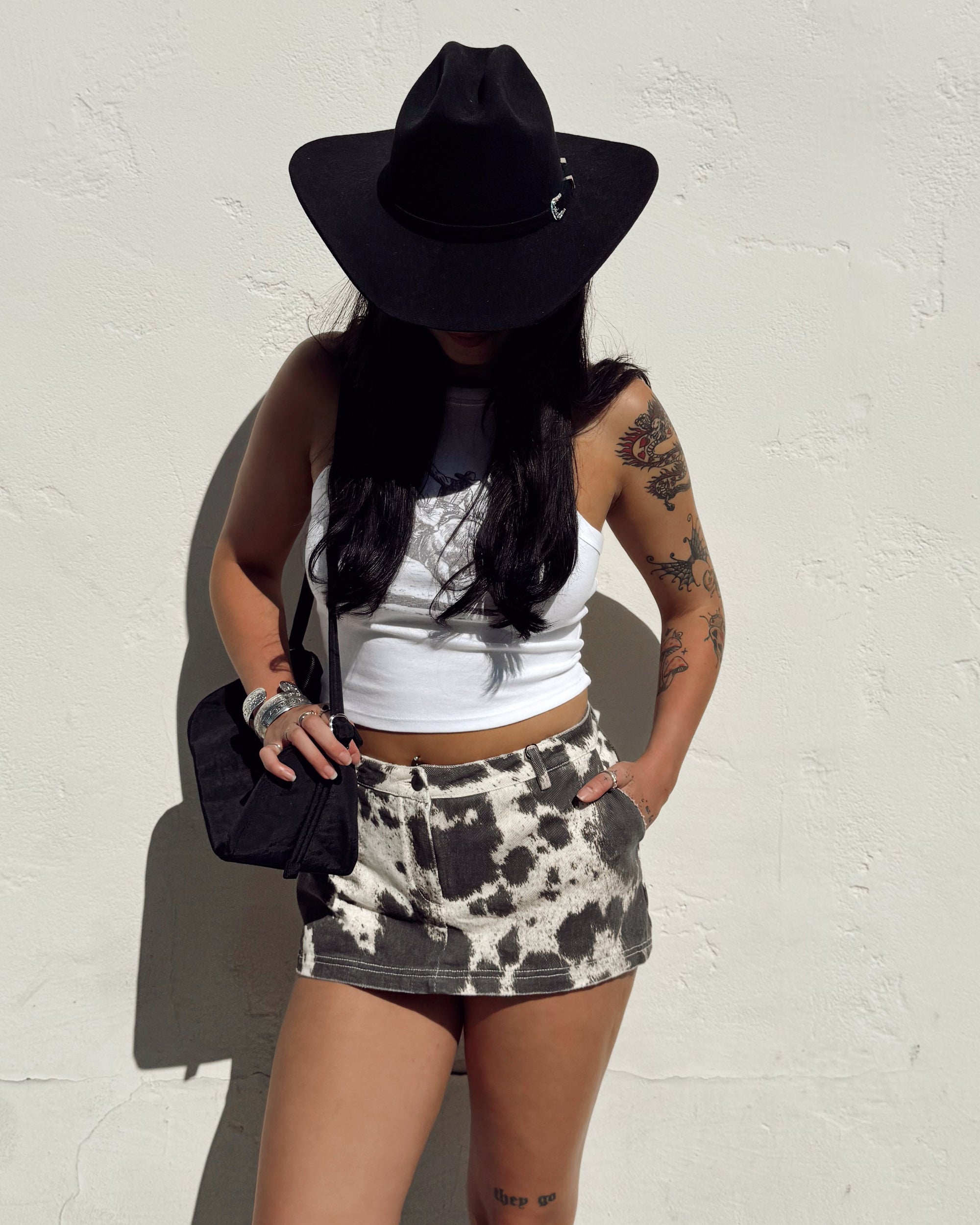 Cow Print Mini Skort