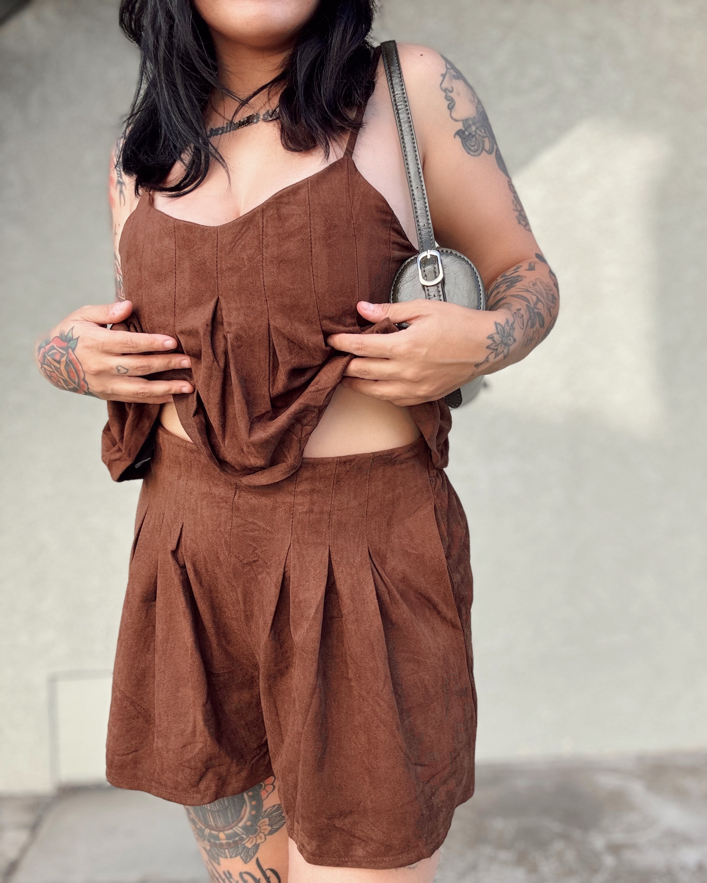 Mocha Suede Set
