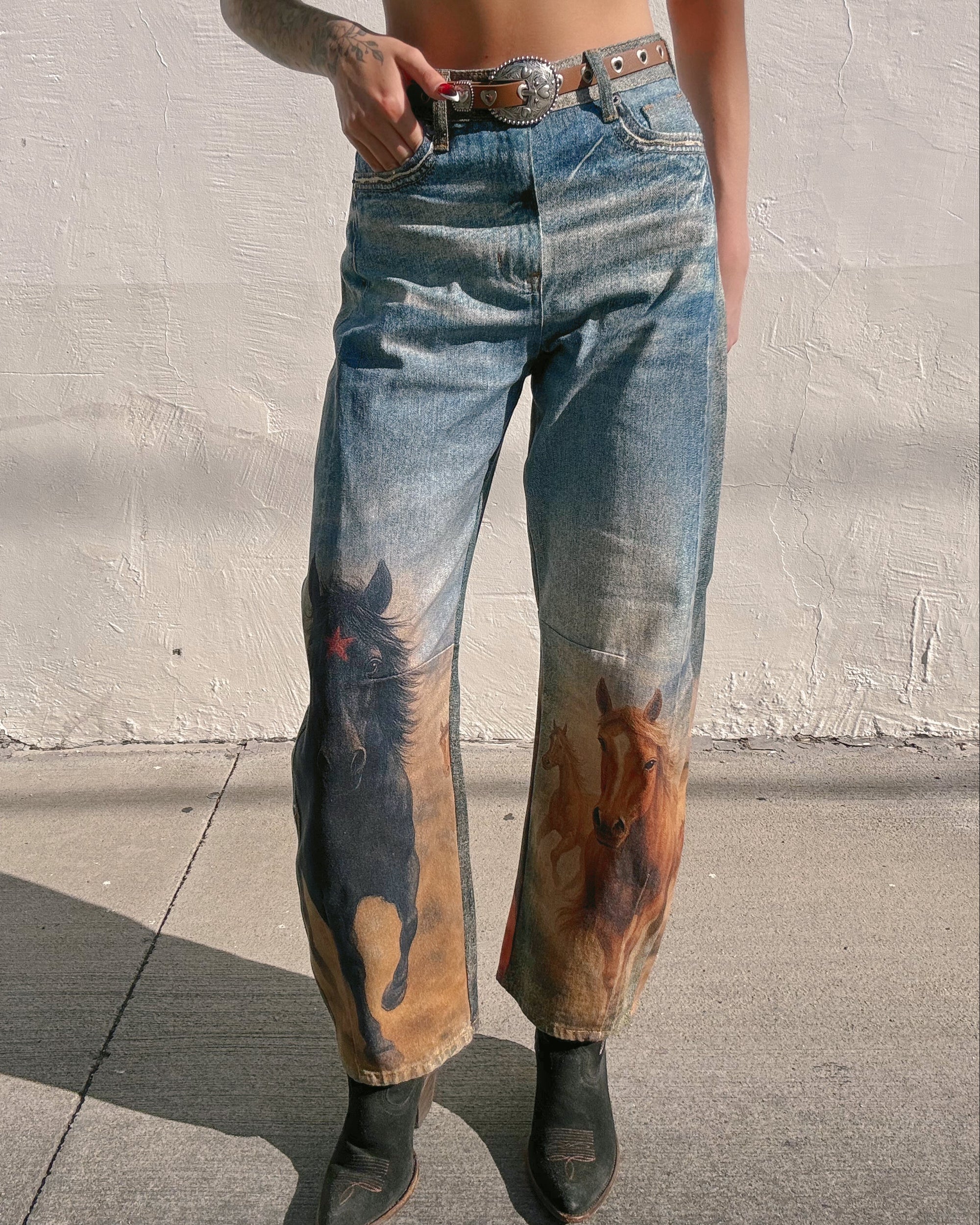 Wild Horses Barrel Leg Jeans