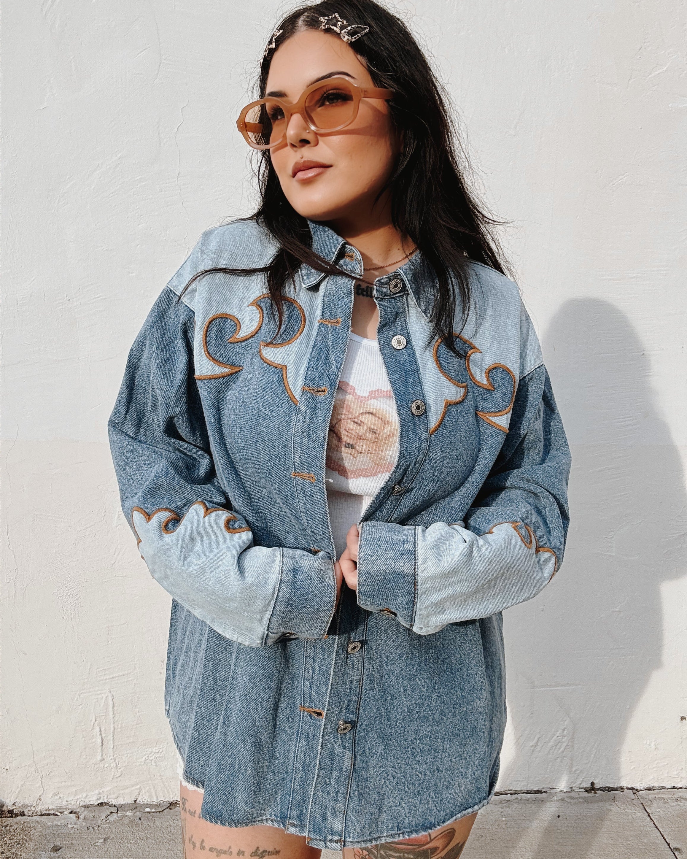 Western Denim Shacket